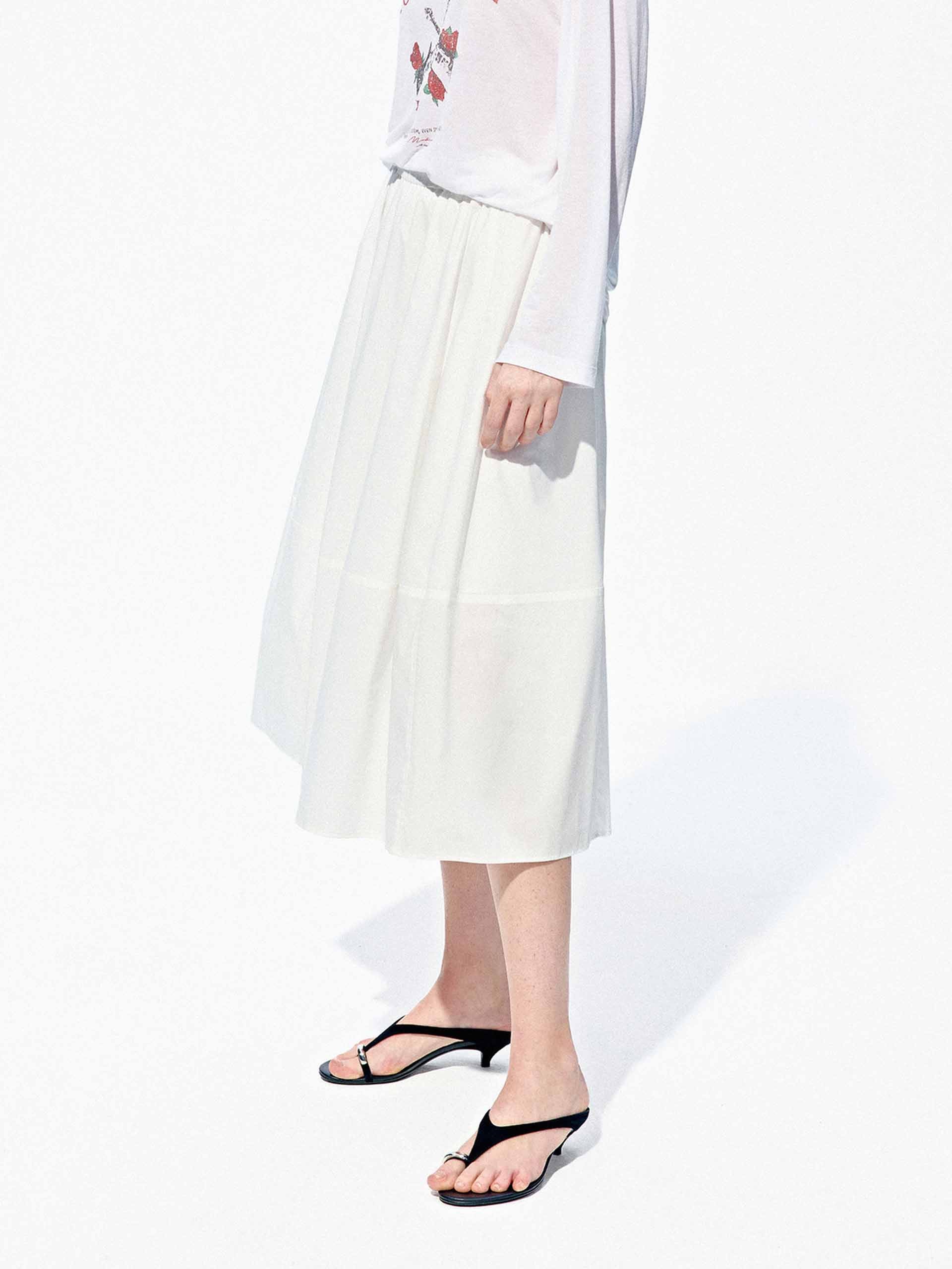 A-line Elastic Waistband Skirt - Image 6