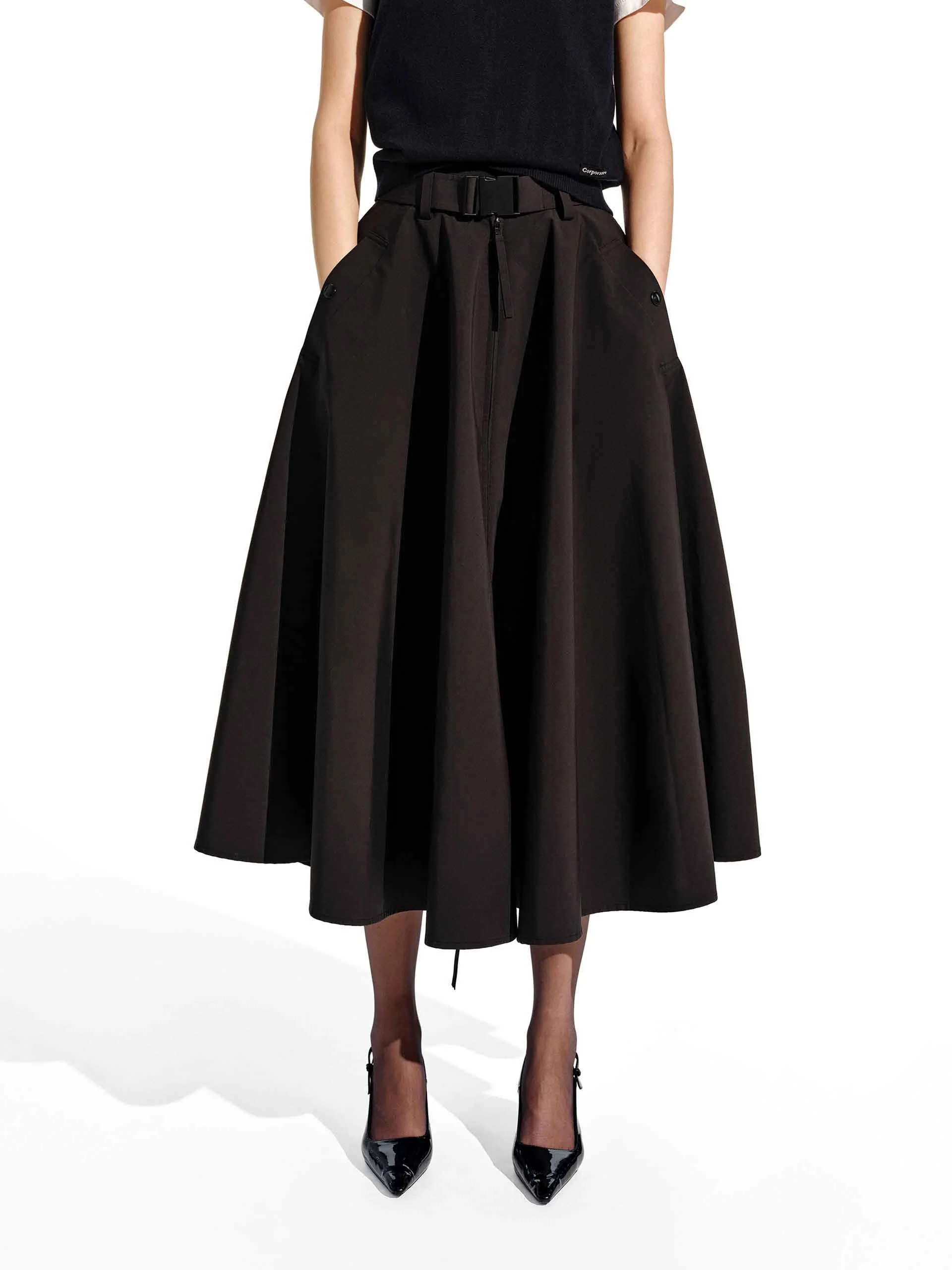 A-line Midi Skirt