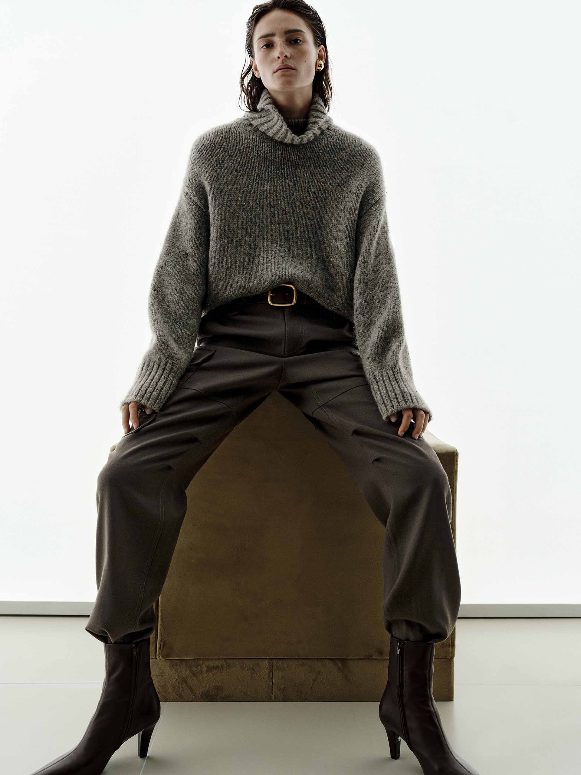 Alpaca Blend Turtleneck Sweater - Image 2