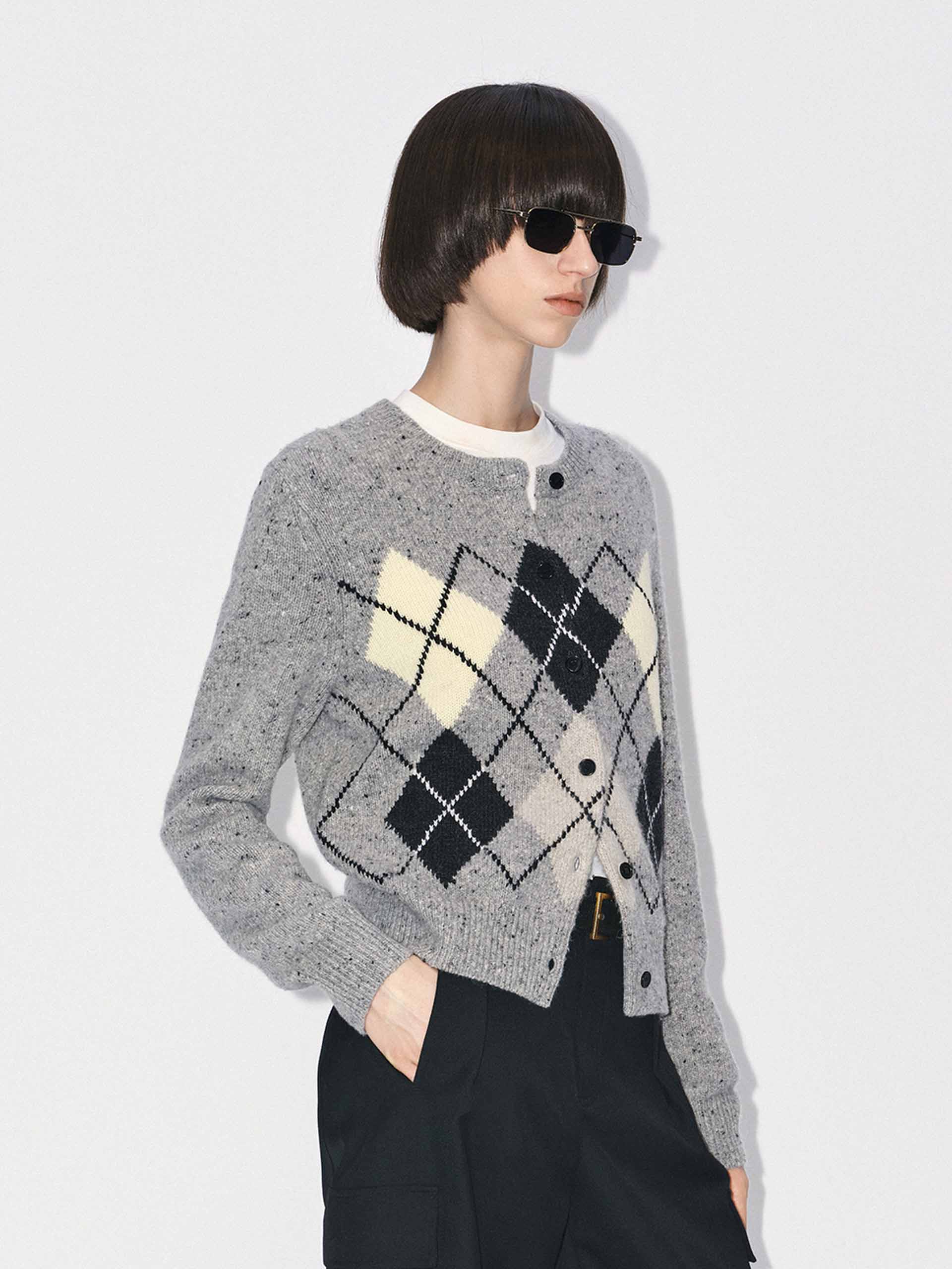 Argyle Button Cardigan - Image 6