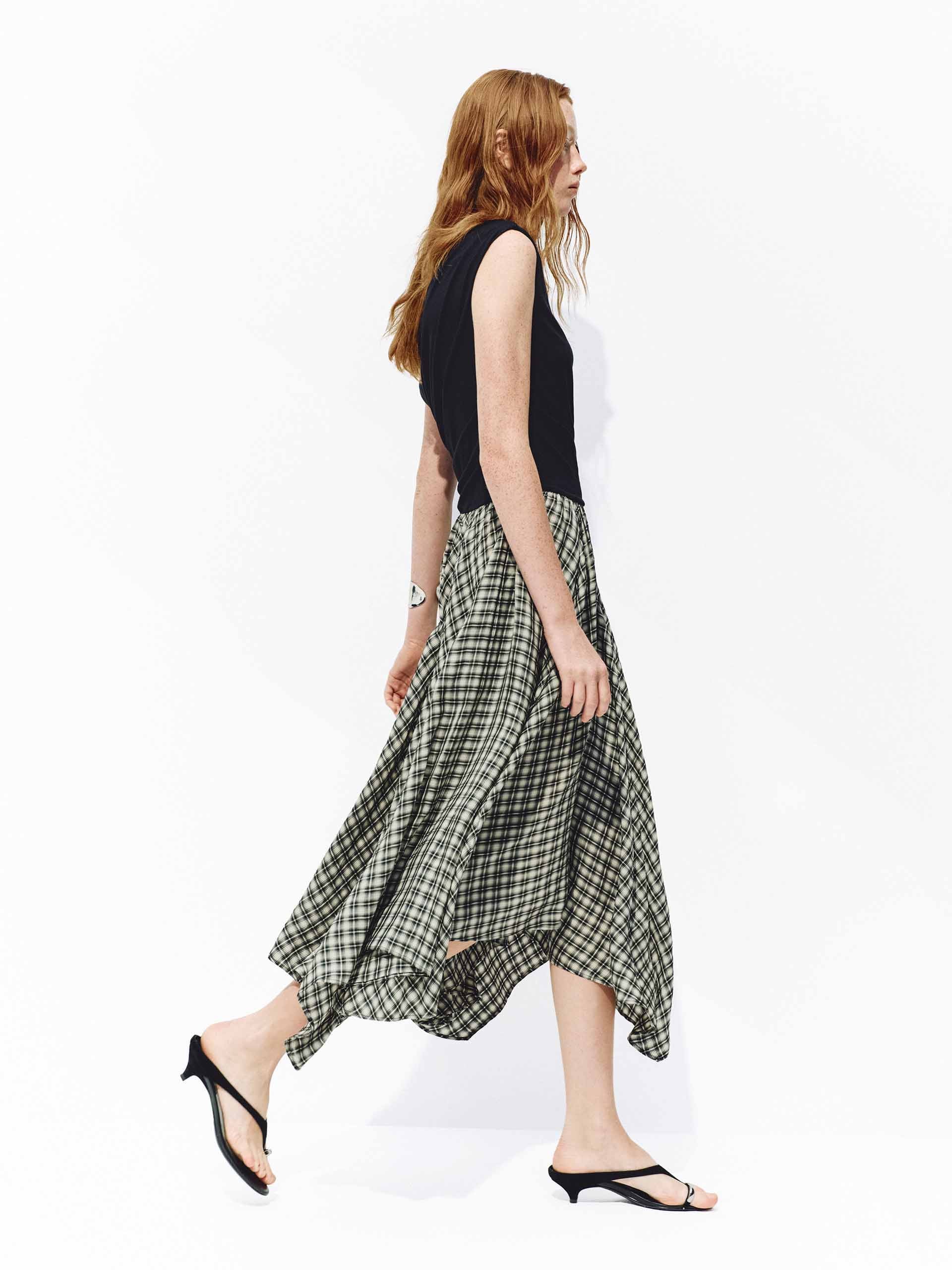 Asymmetric Hem Paneled Dress - Image 3
