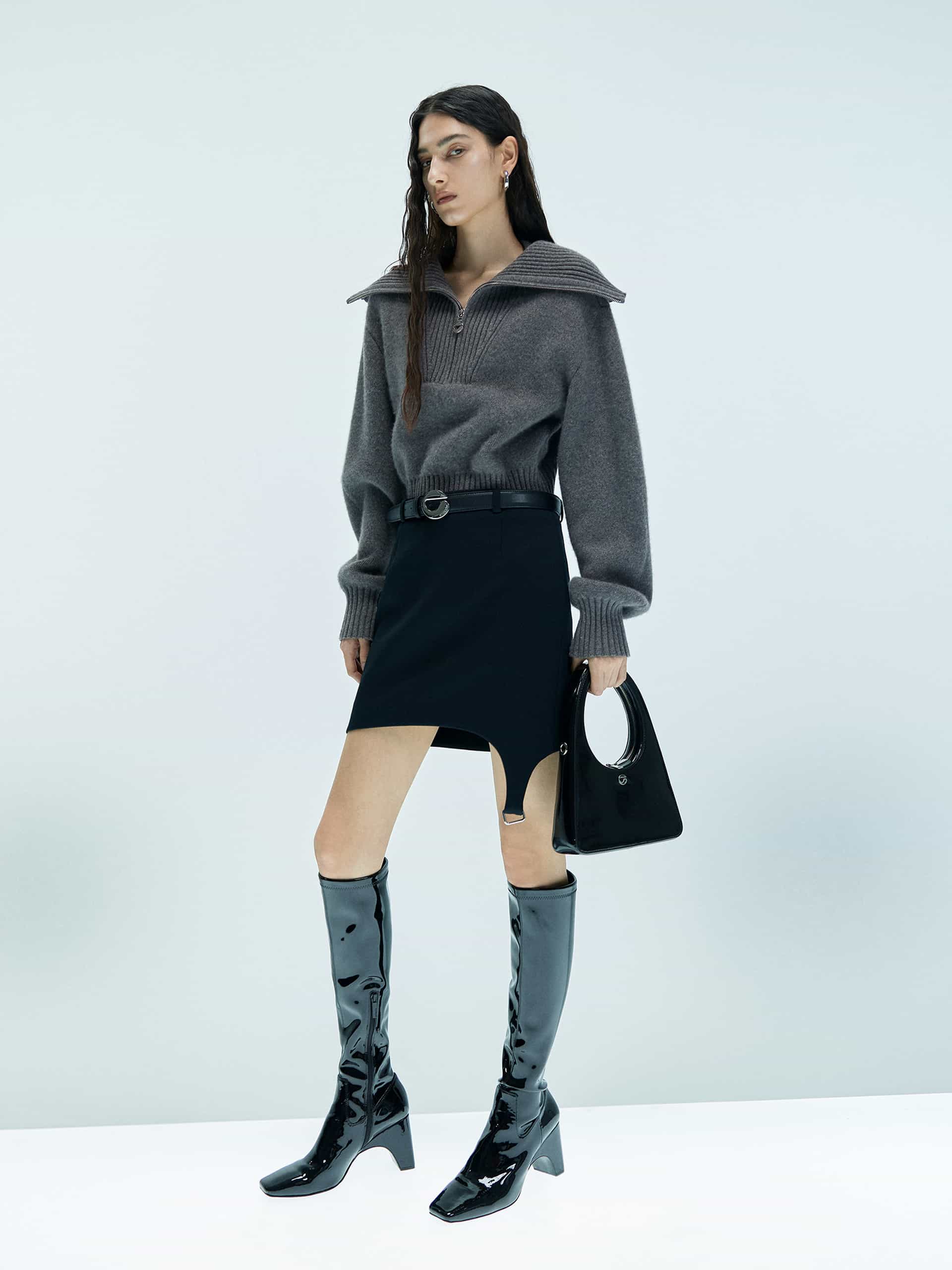 Asymmetric Mini Skirt - Image 2