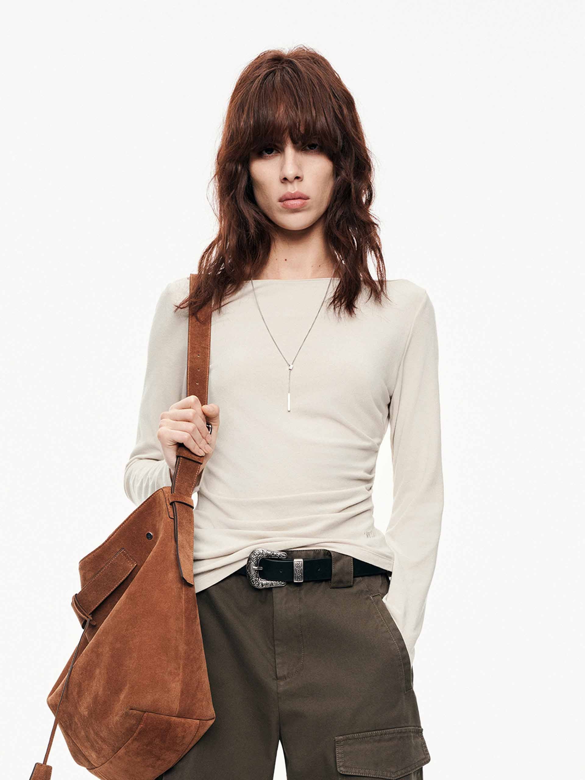 Asymmetrical Hem Knitted Top