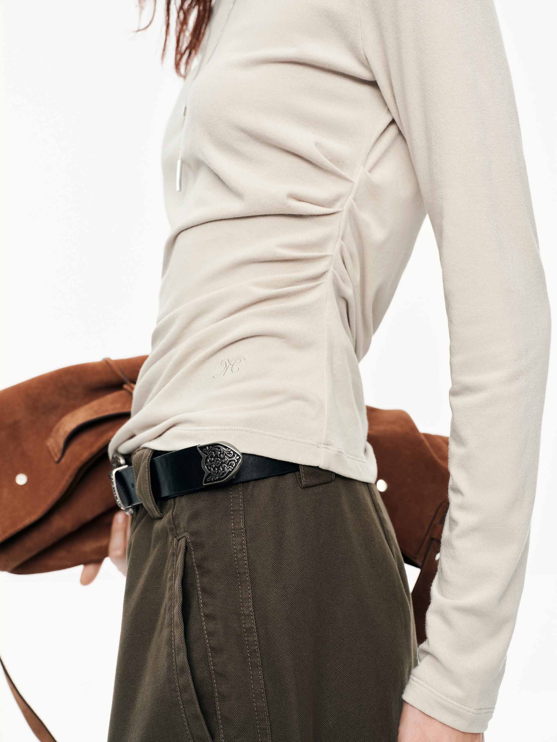 Asymmetrical Hem Knitted Top - Image 8