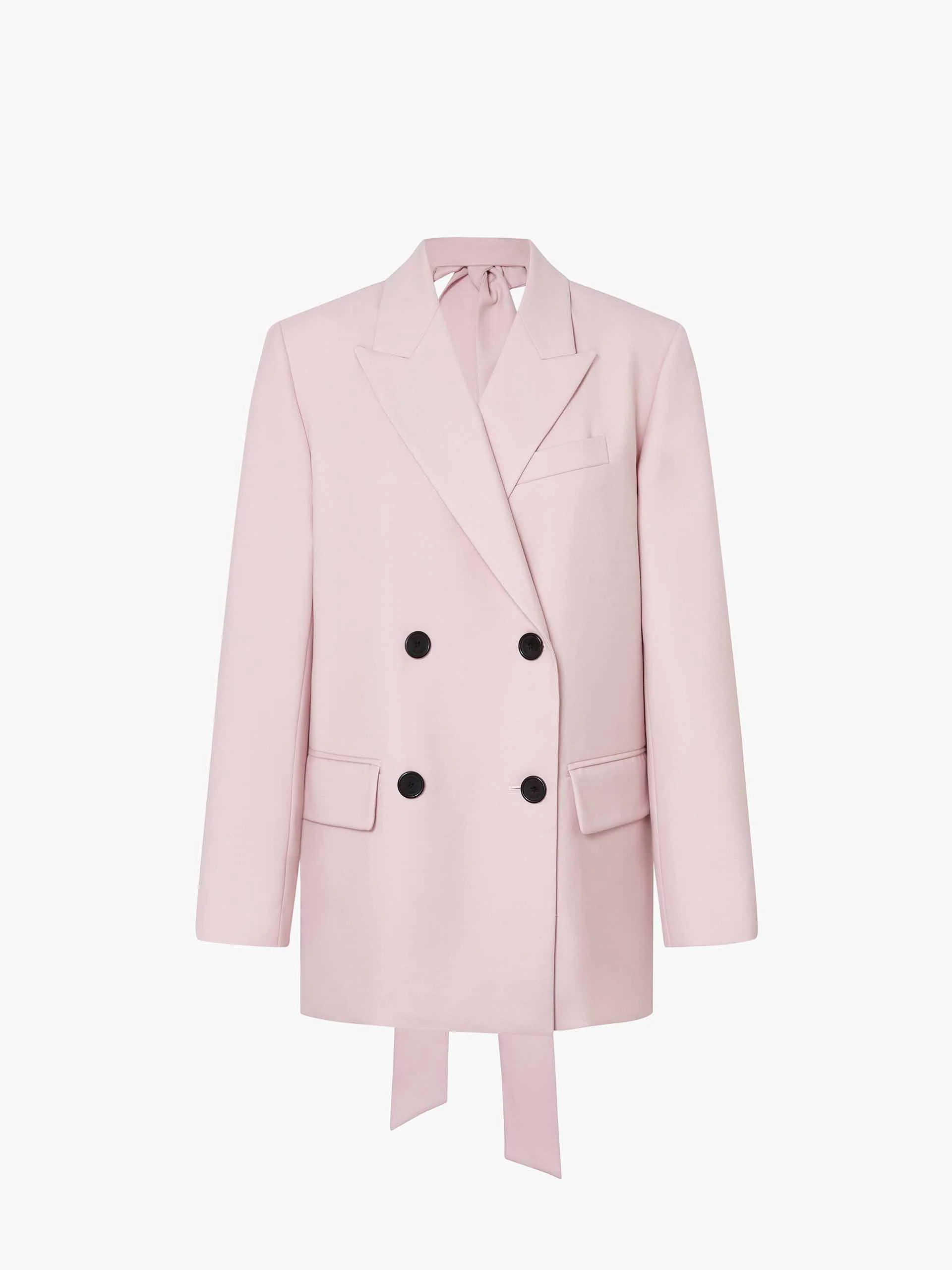 Back Cutout Tie Blazer - Image 14