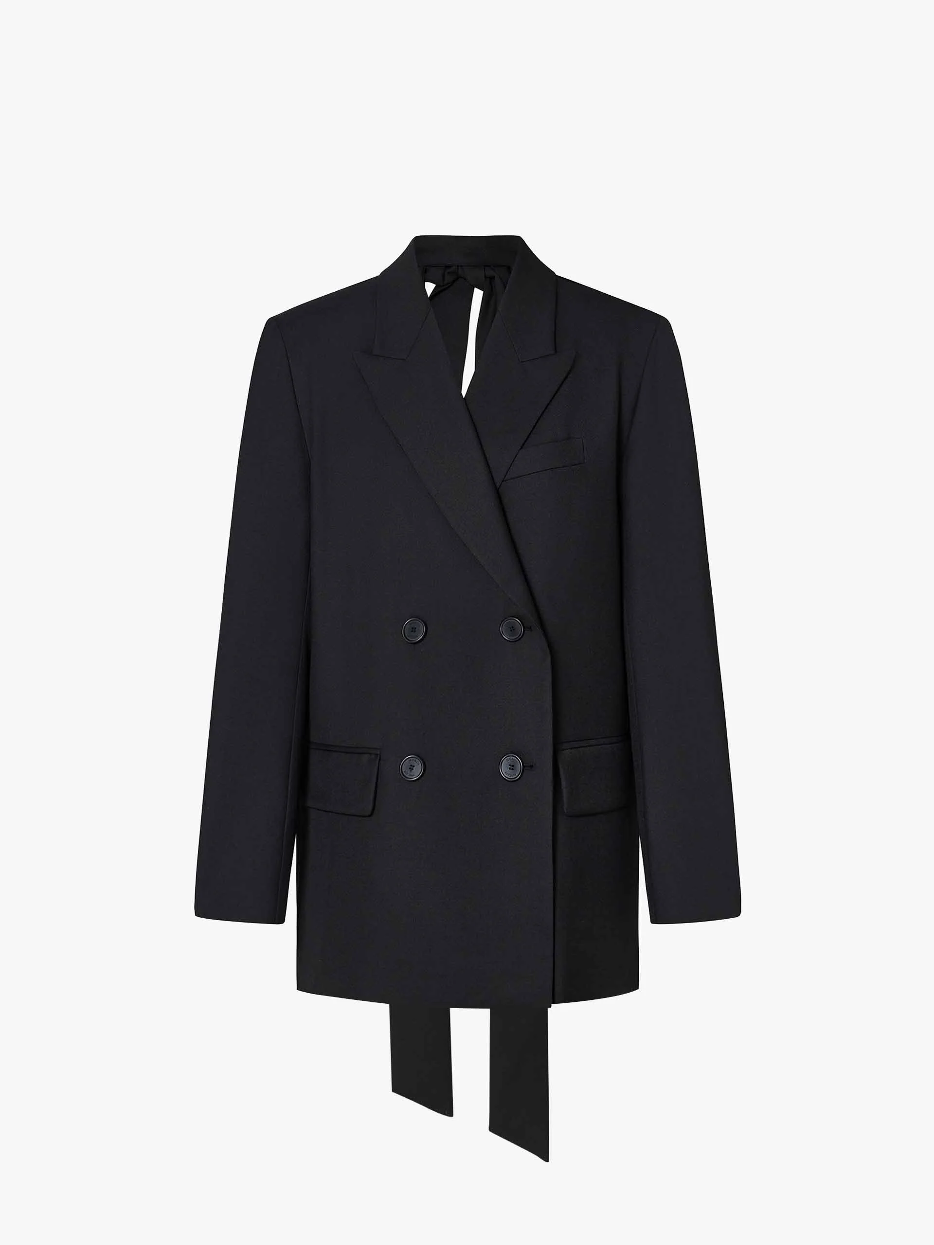 Back Cutout Tie Blazer - Image 5