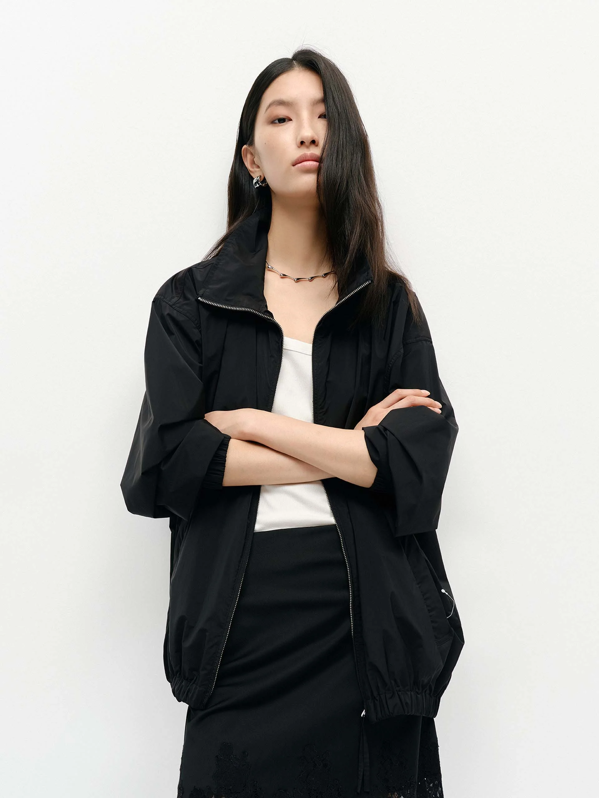 Back Letter Loose Jacket - Image 6