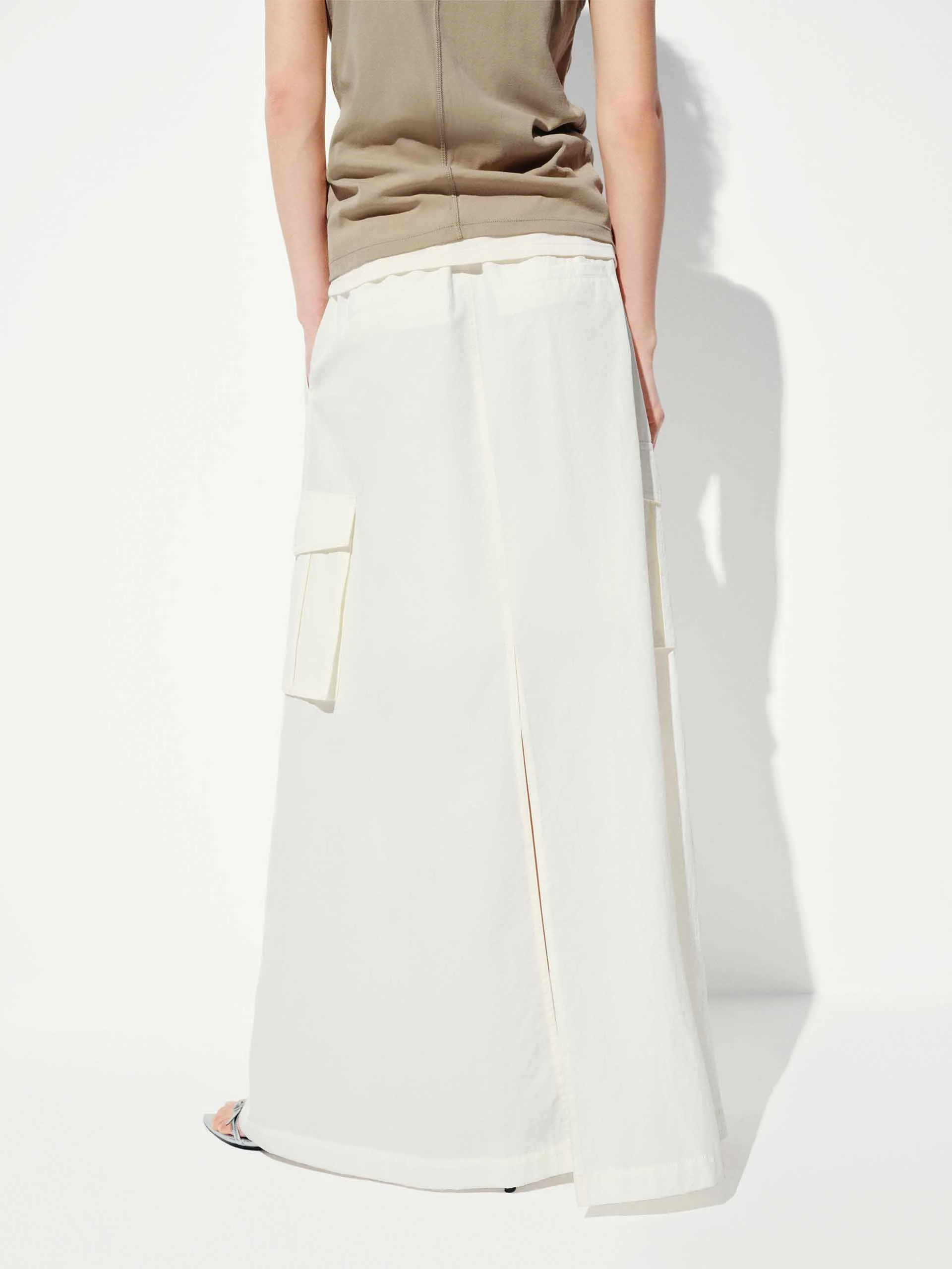 Back Slit Drawstring Skirt - Image 6