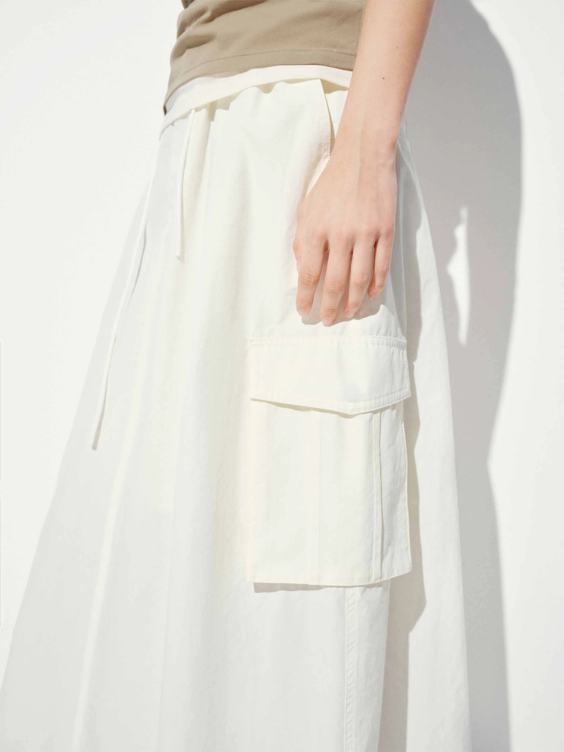 Back Slit Drawstring Skirt - Image 8