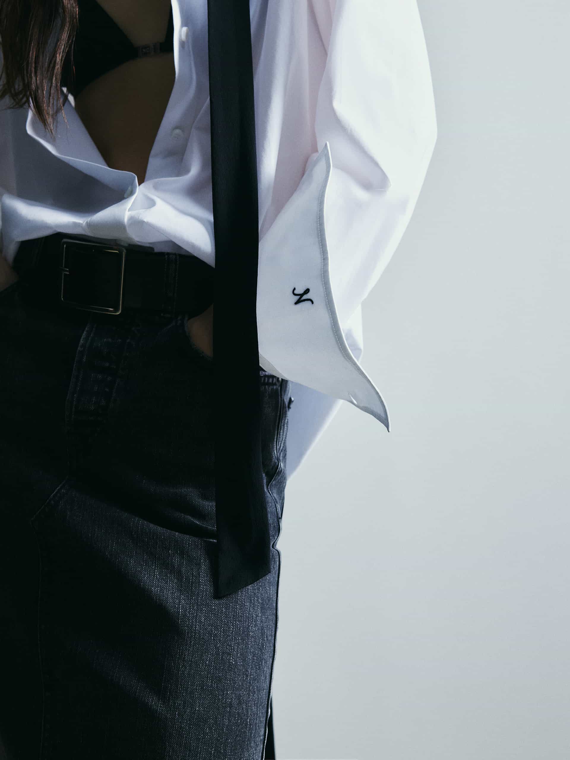 Back Slit Midi Denim Skirt - Image 13