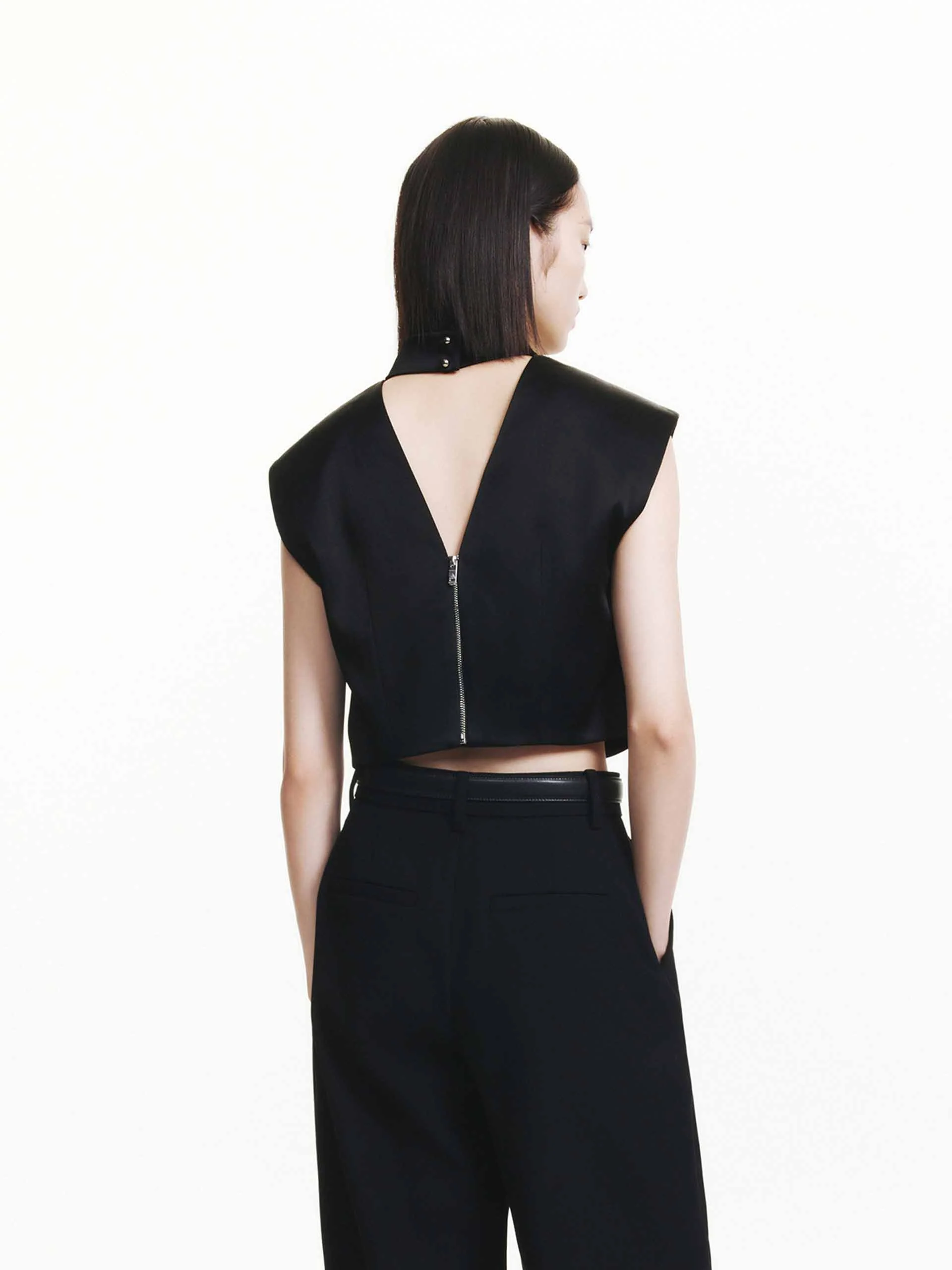 Back Zip Cropped Top - Image 3