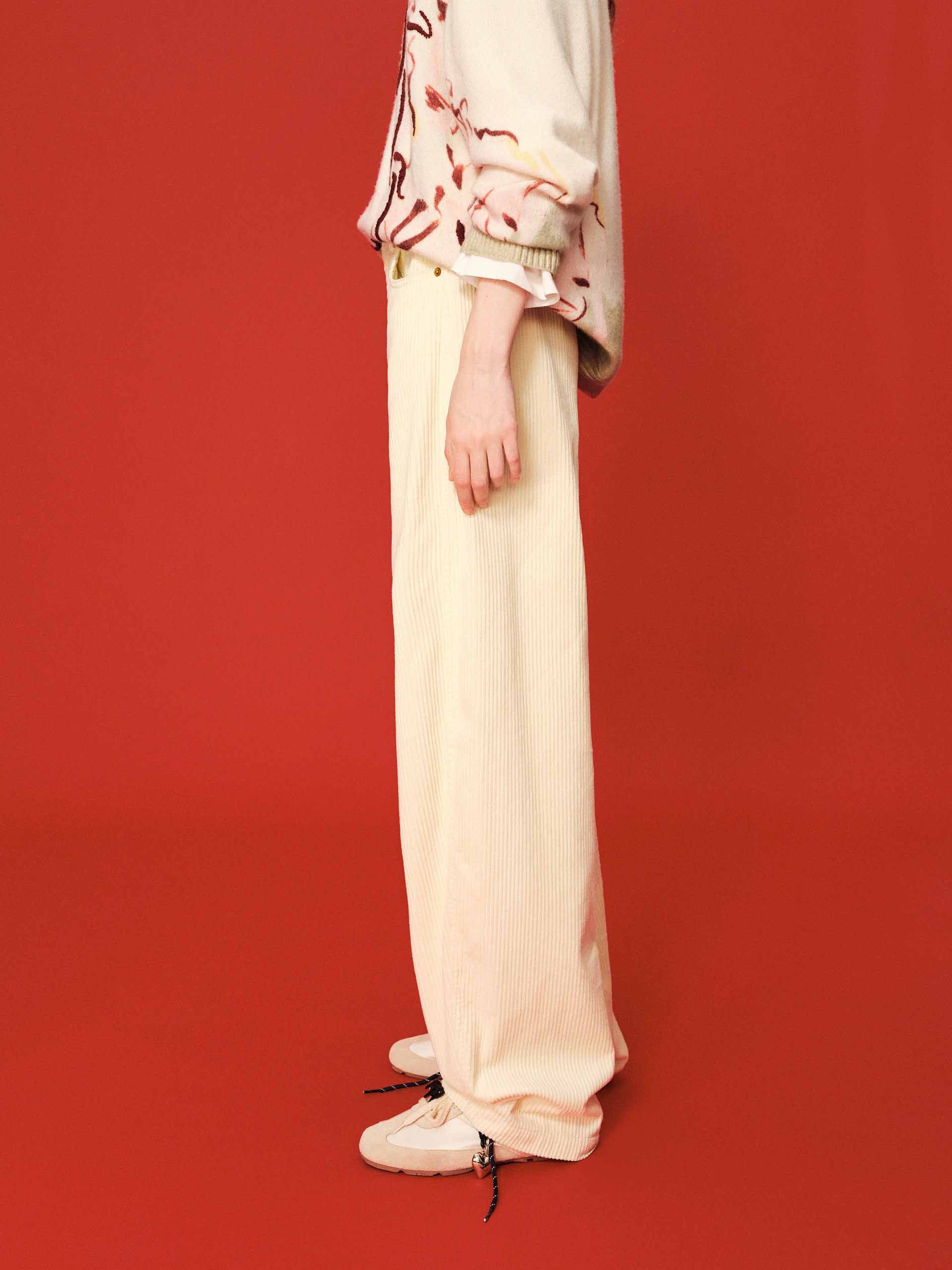 Barrel Leg Corduroy Trousers - Image 7