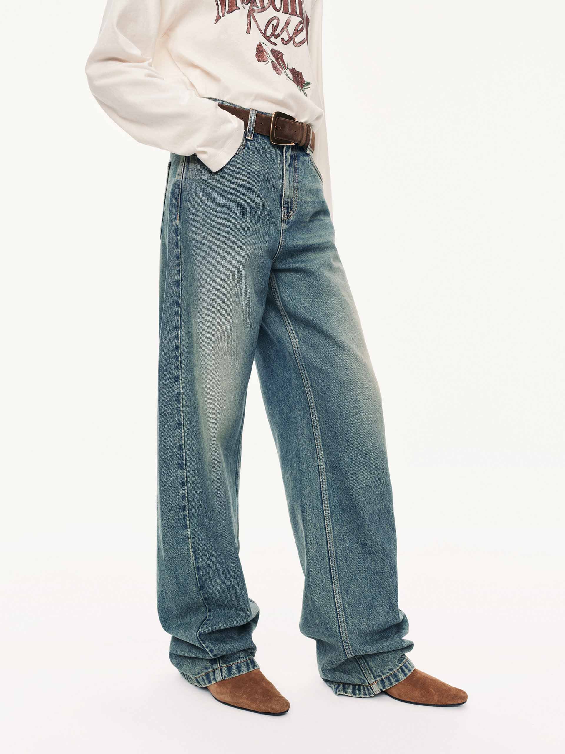 Barrel Leg Cotton Jeans - Image 3