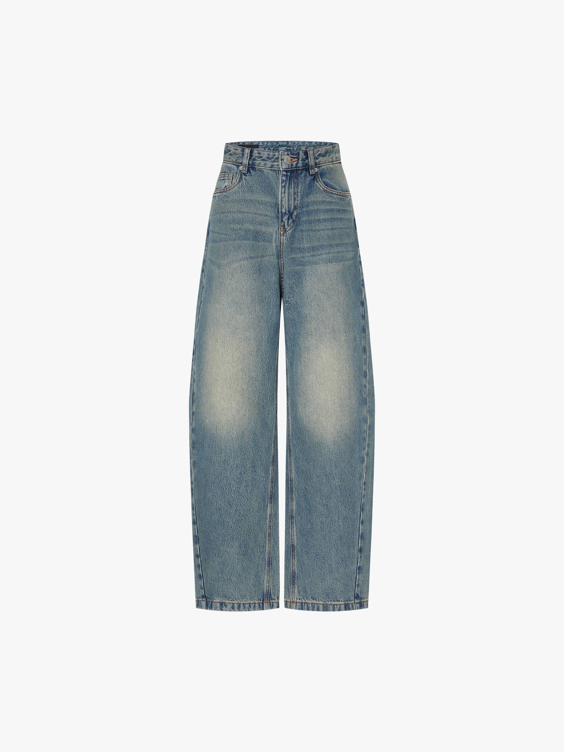 Barrel Leg Cotton Jeans - Image 5
