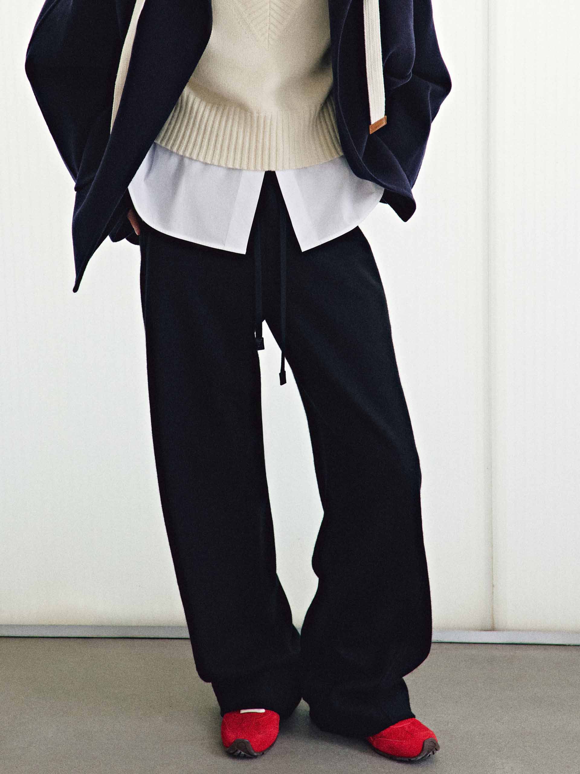 Barrel Leg Drawstring Trousers - Image 9