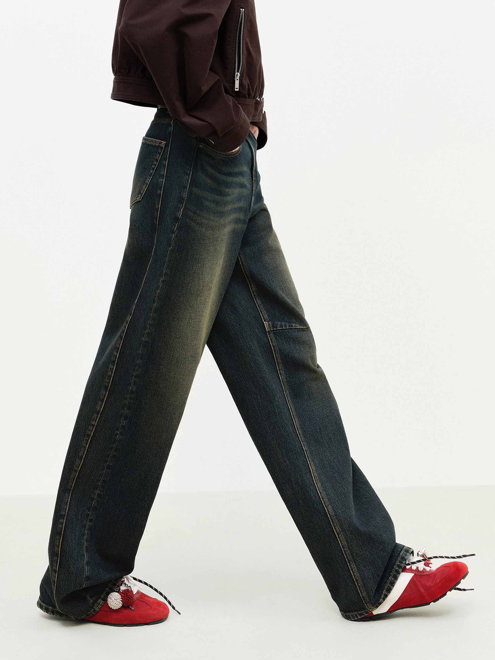 Barrel Leg Whisker Jeans - Image 3