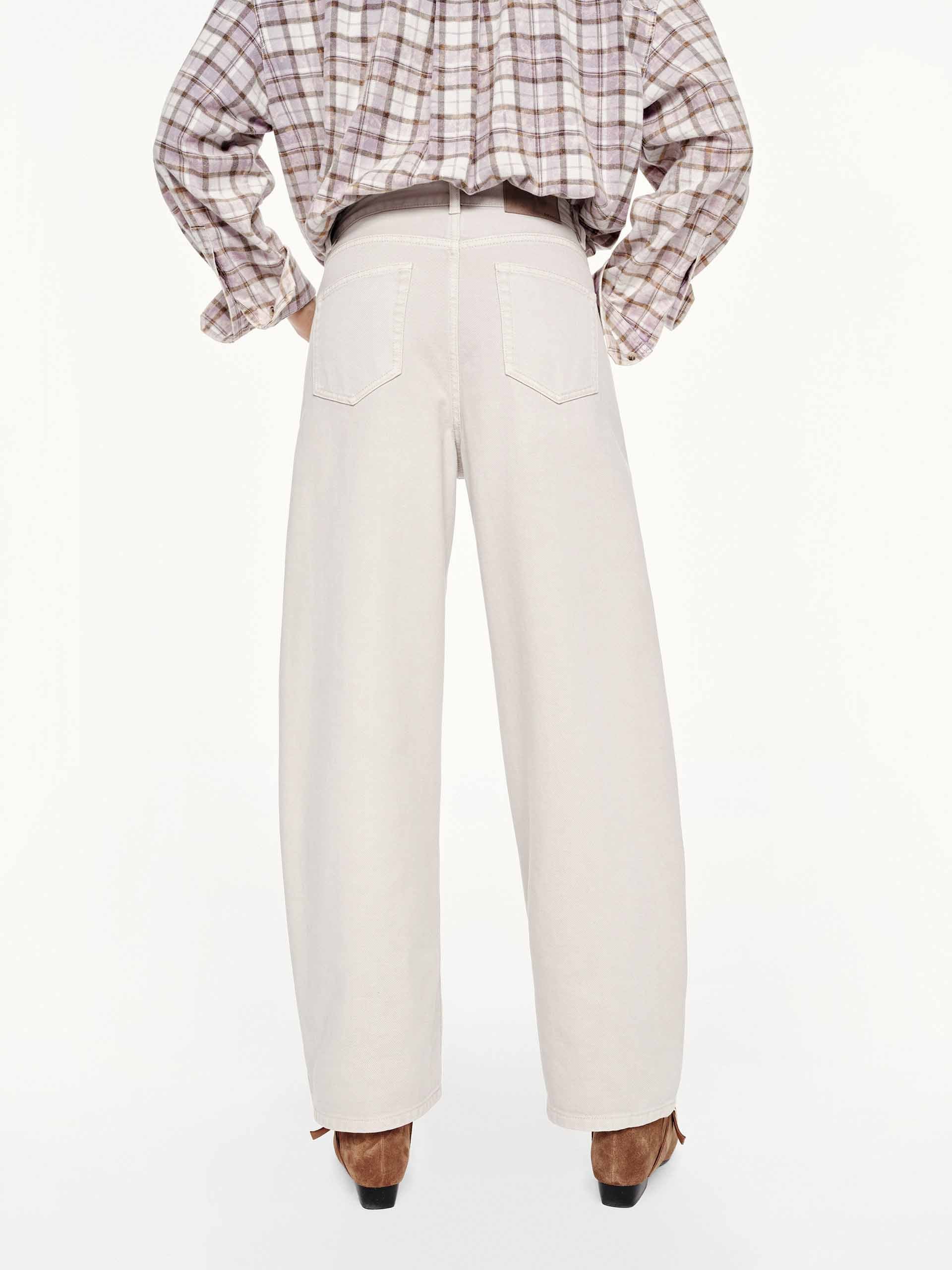 Barrel Leg White Jeans - Image 6