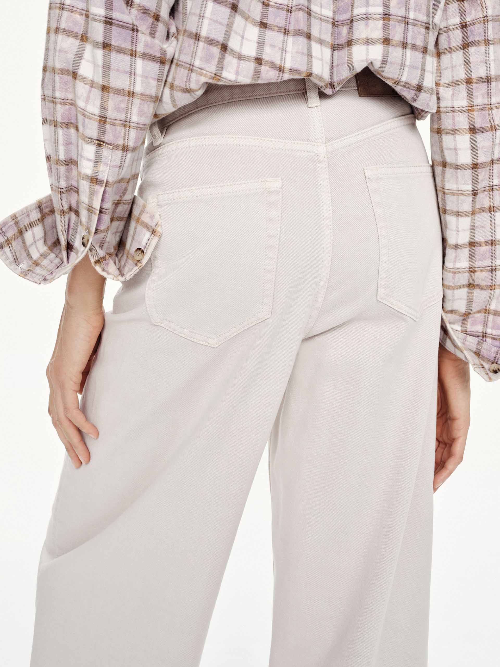 Barrel Leg White Jeans - Image 7