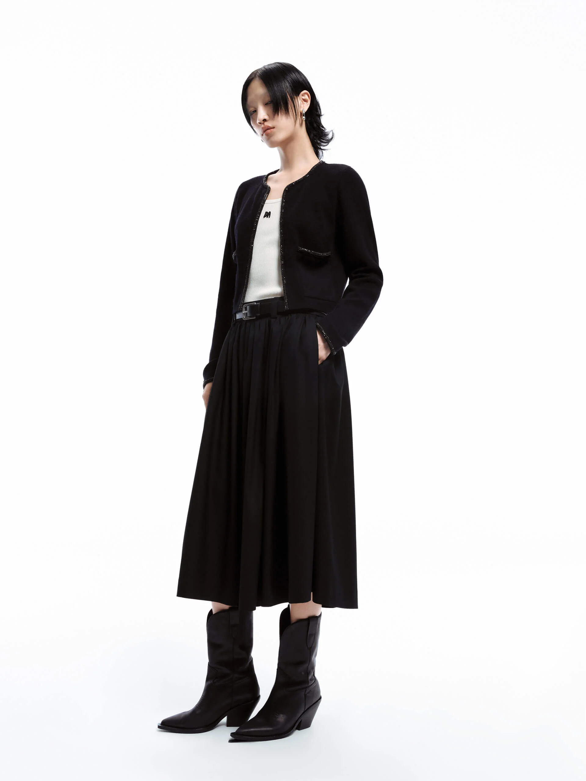 Beaded Trim Knitted Cardigan - Image 5