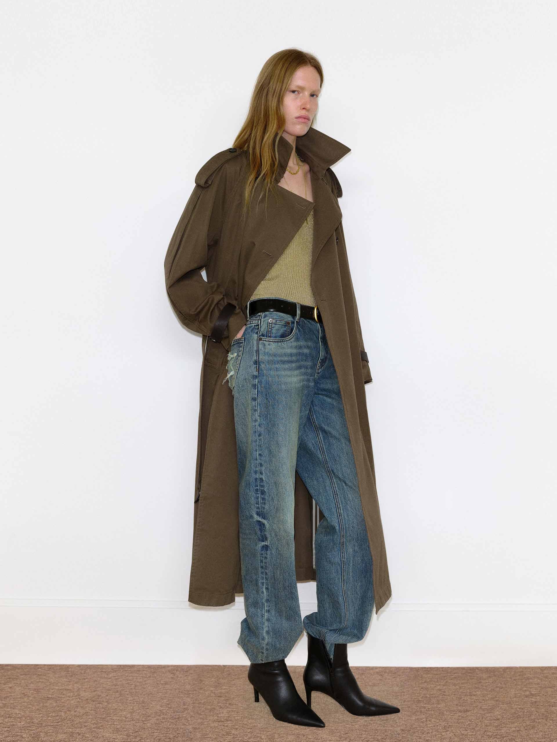 Belted Cotton Trench Coat - Image 2