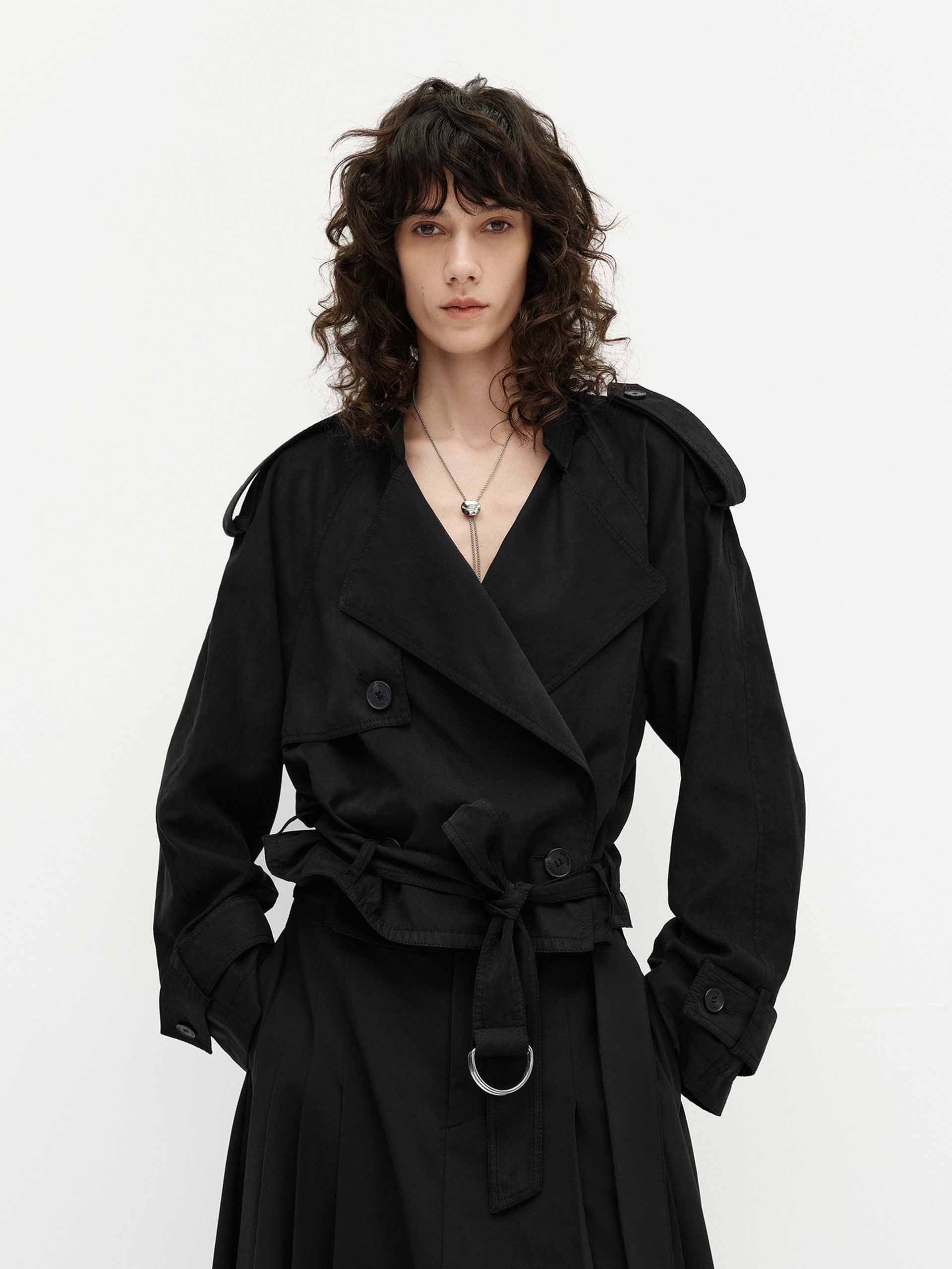 Belted Hem Loose Jacket