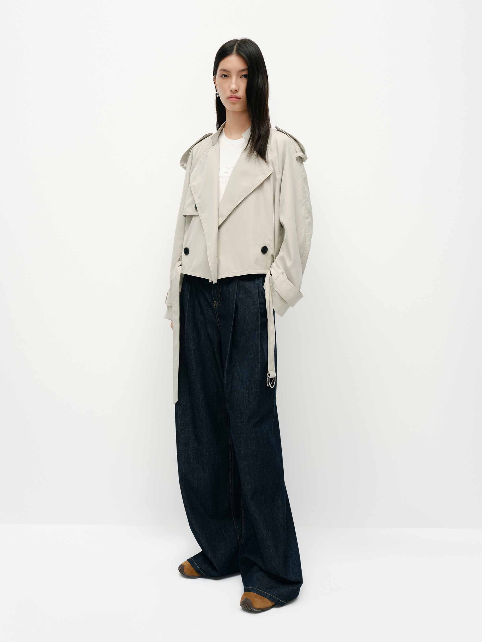 Belted Hem Loose Jacket - Image 10