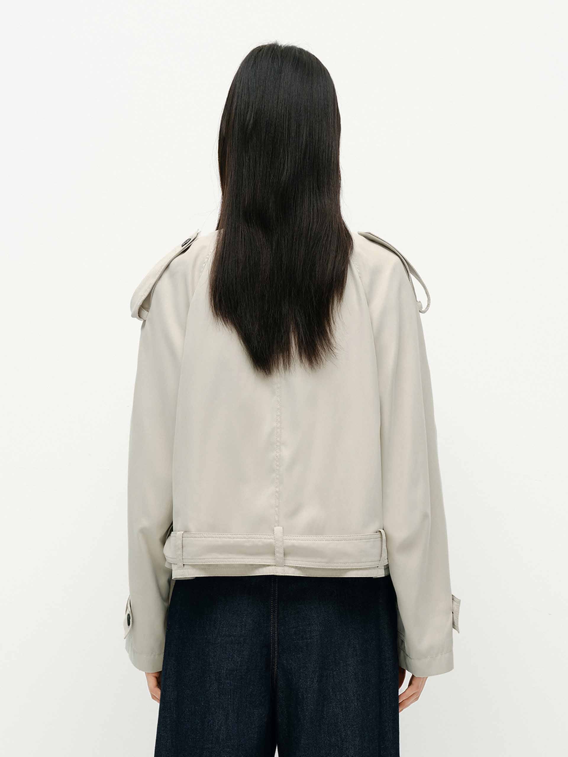 Belted Hem Loose Jacket - Image 11