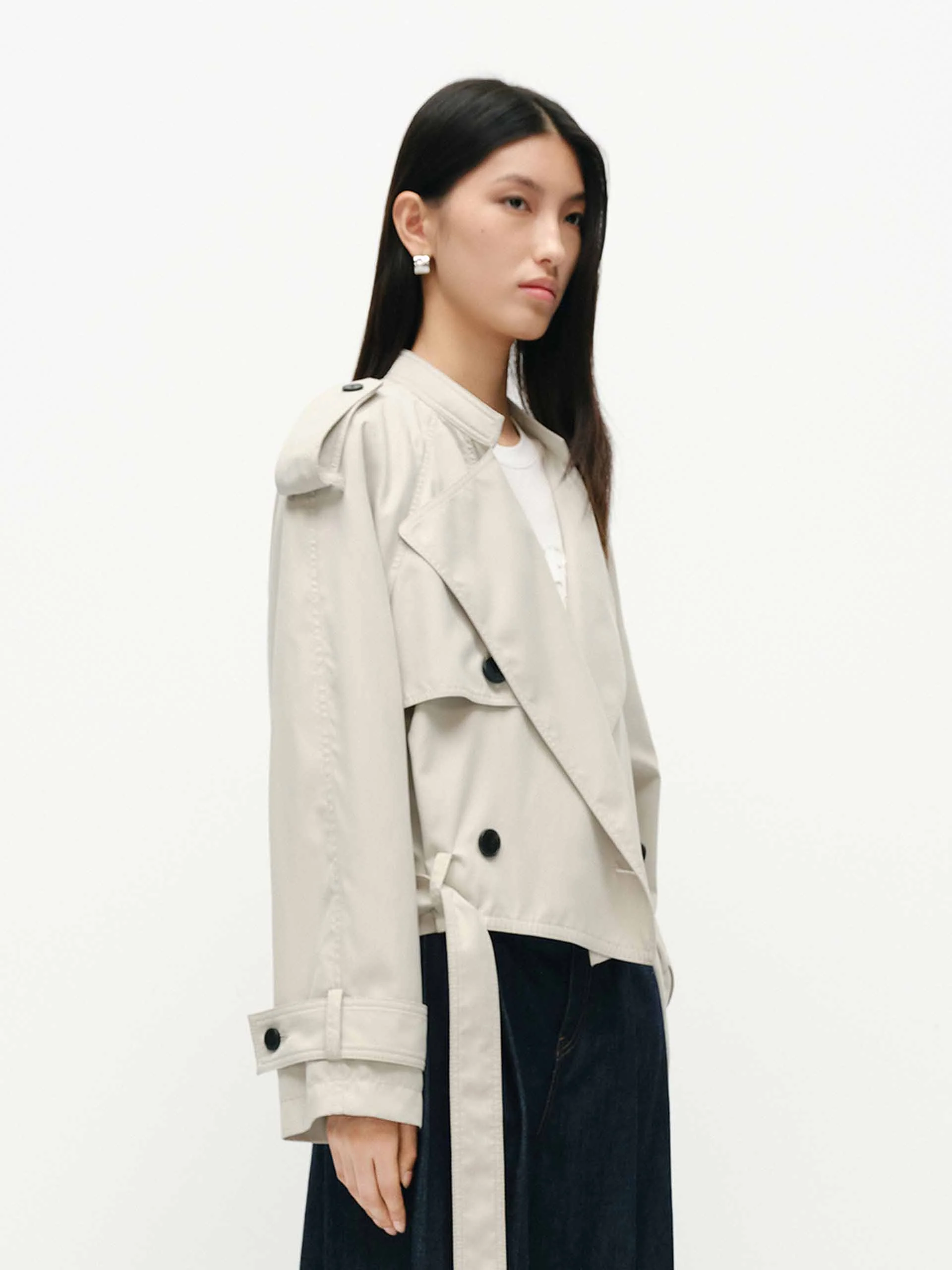 Belted Hem Loose Jacket - Image 14