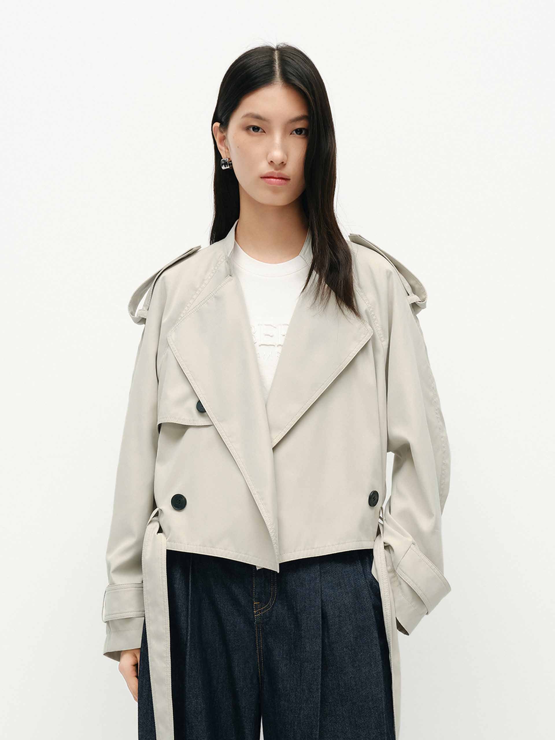 Belted Hem Loose Jacket - Image 15