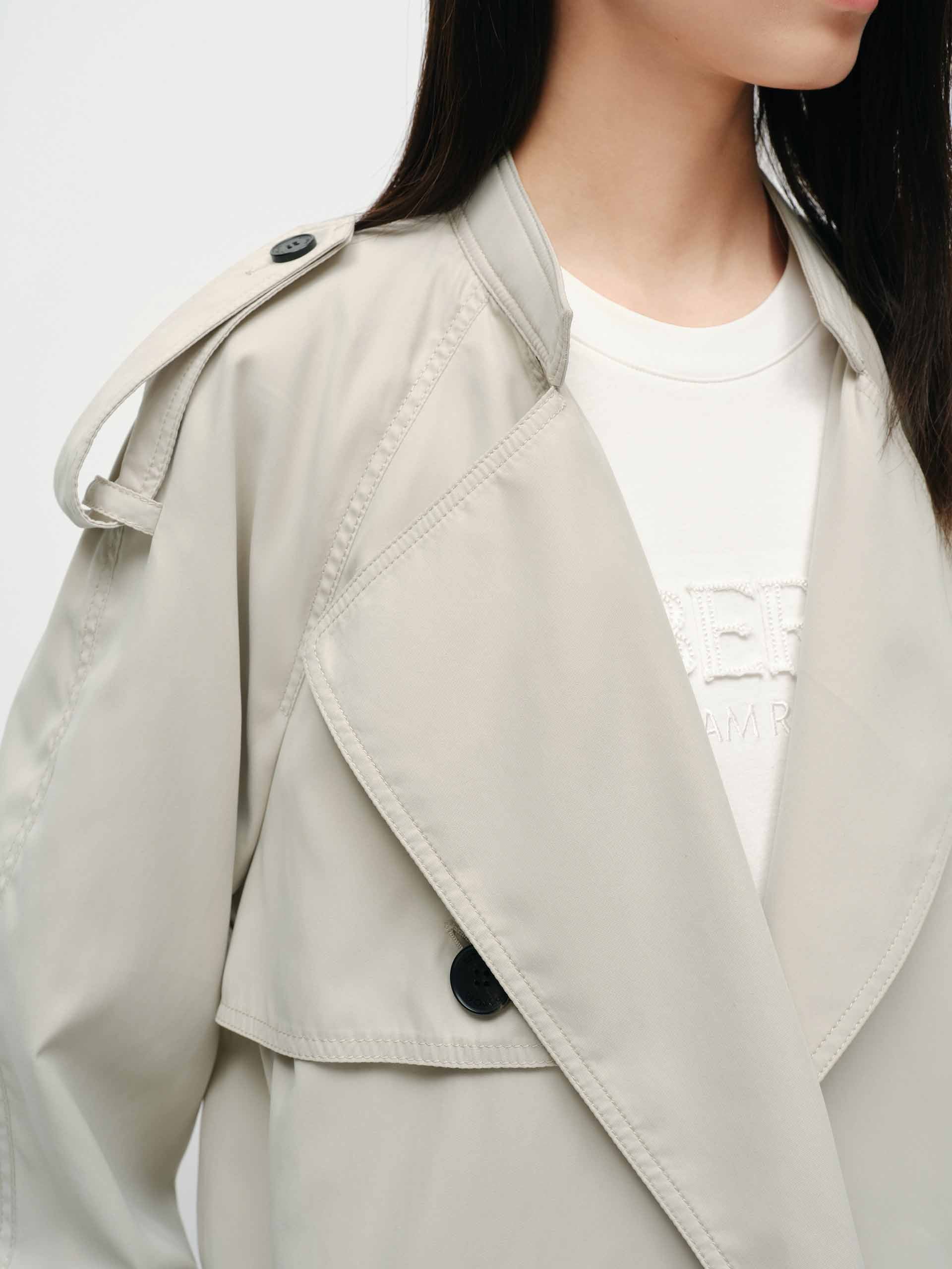 Belted Hem Loose Jacket - Image 16