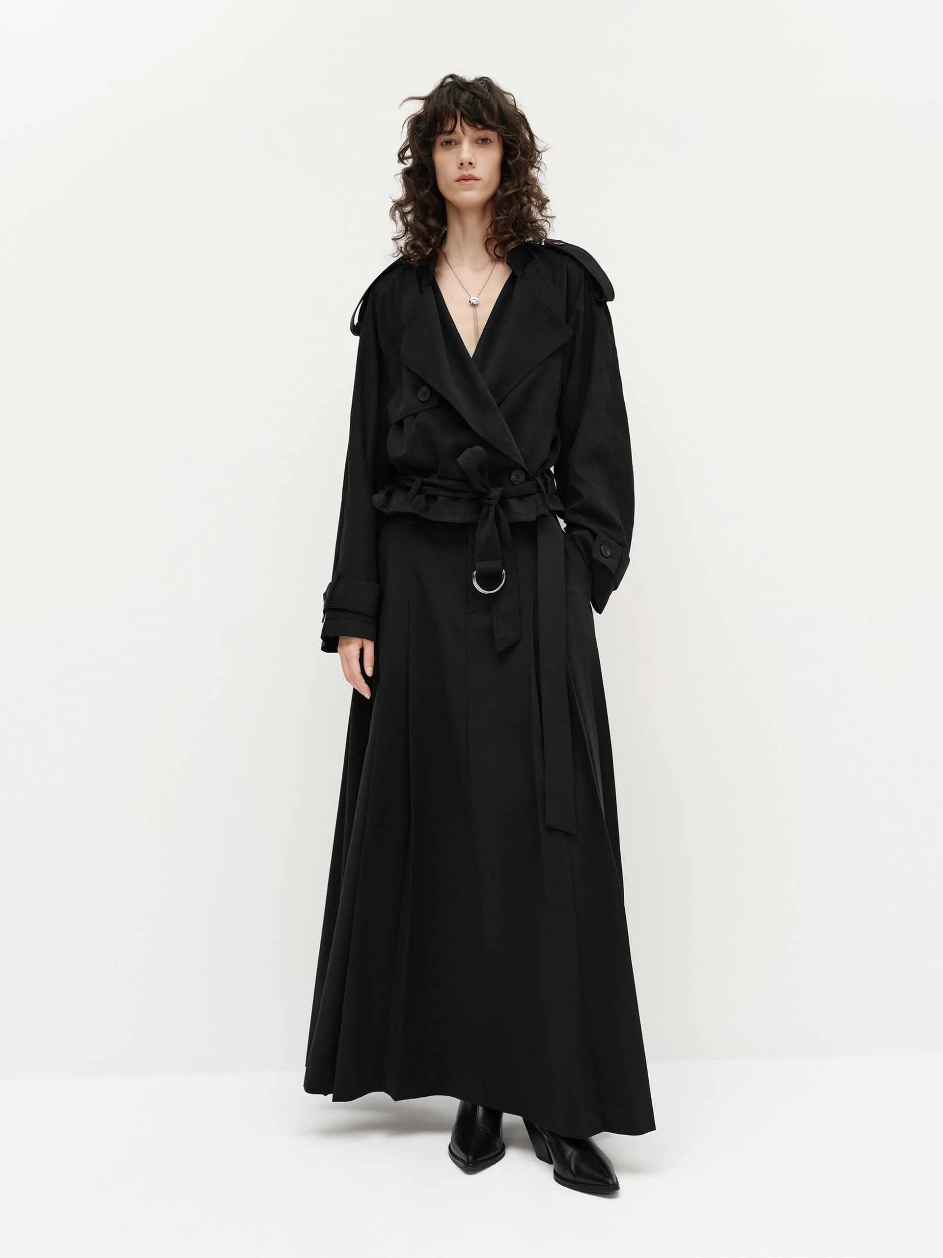 Belted Hem Loose Jacket - Image 2