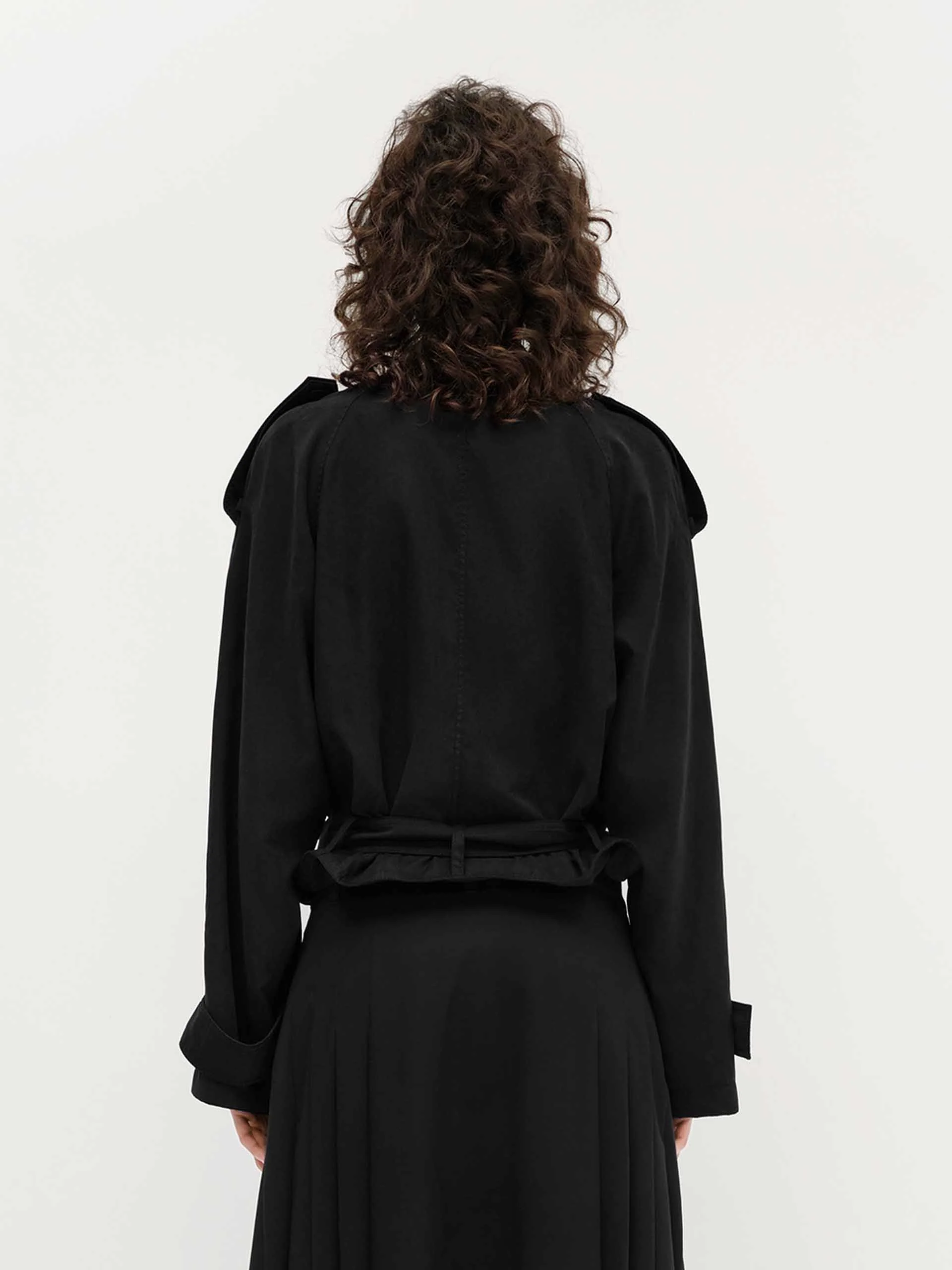 Belted Hem Loose Jacket - Image 3