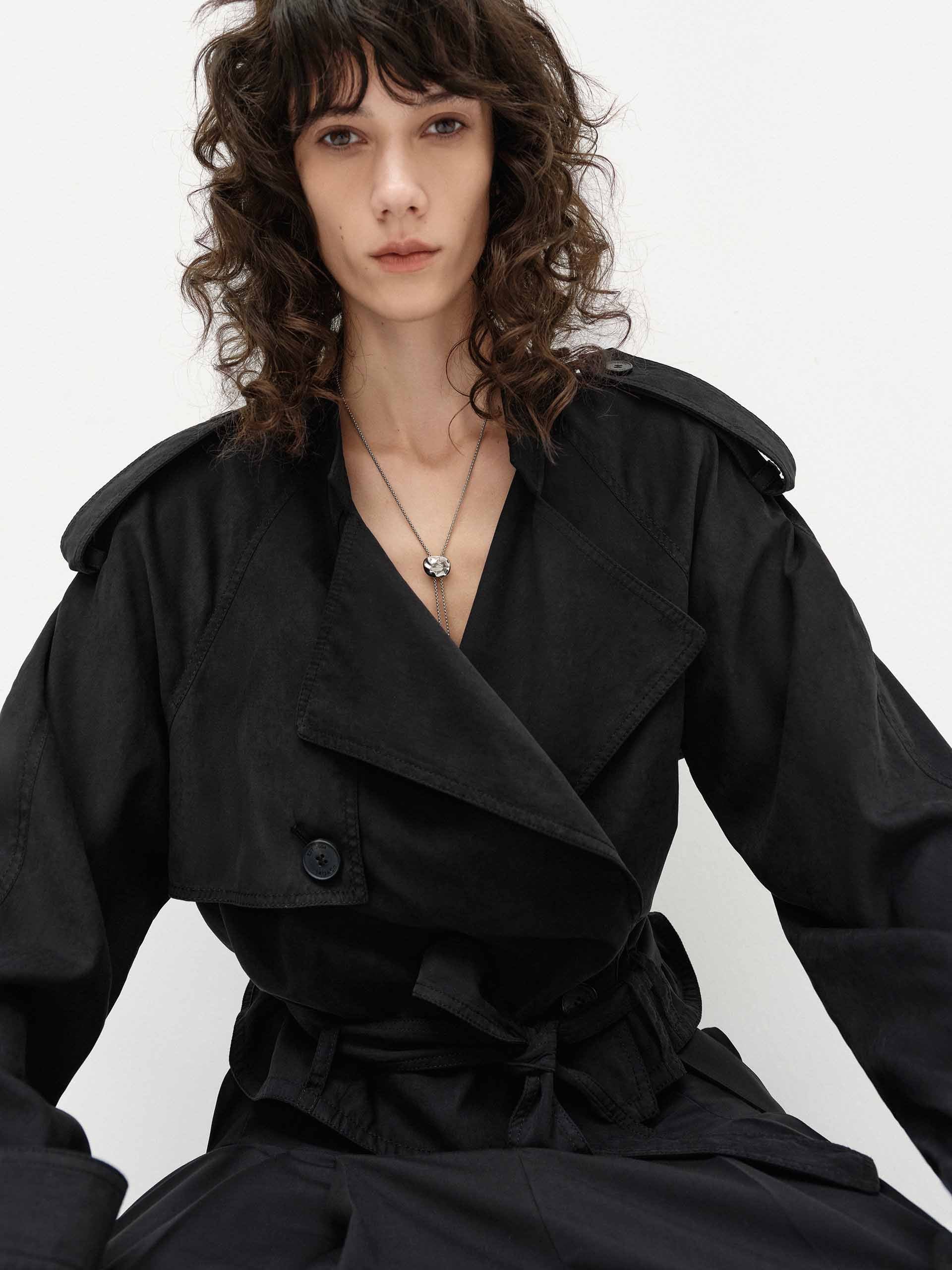 Belted Hem Loose Jacket - Image 8