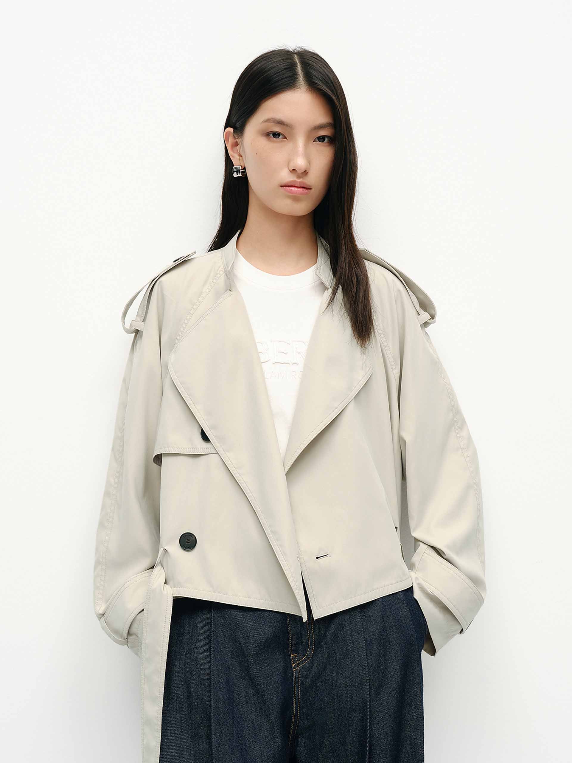 Belted Hem Loose Jacket - Image 9