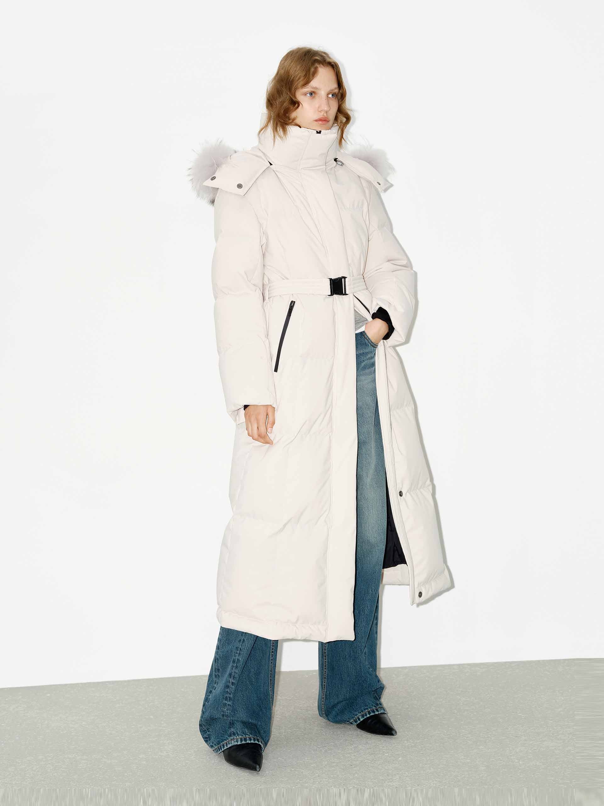 Belted Quilted Down Coat - Image 2