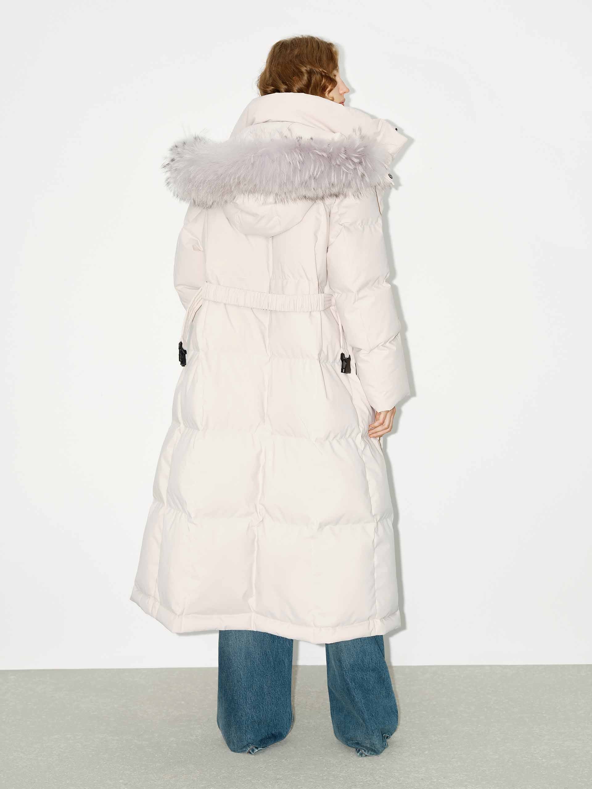 Belted Quilted Down Coat - Image 3