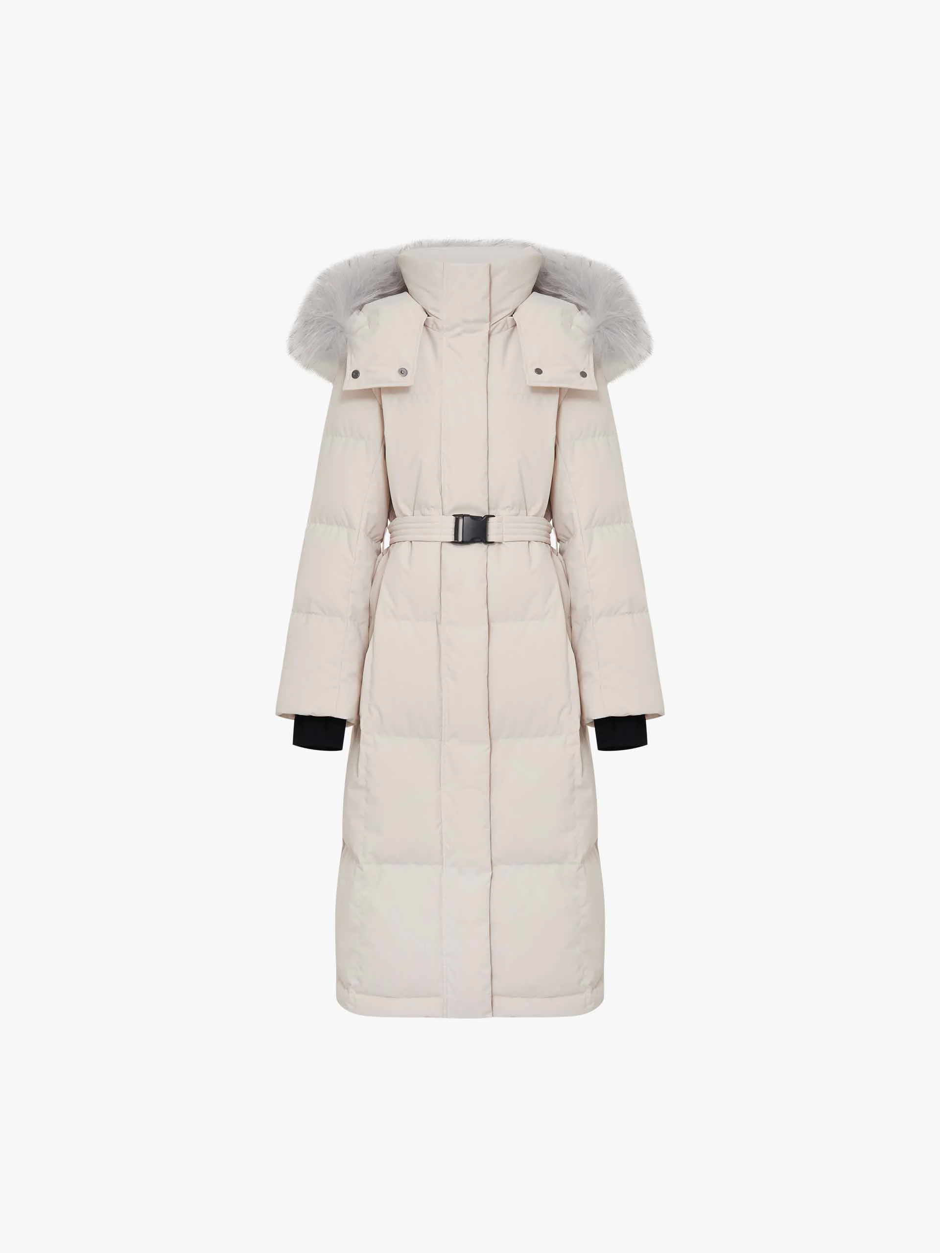 Belted Quilted Down Coat - Image 5