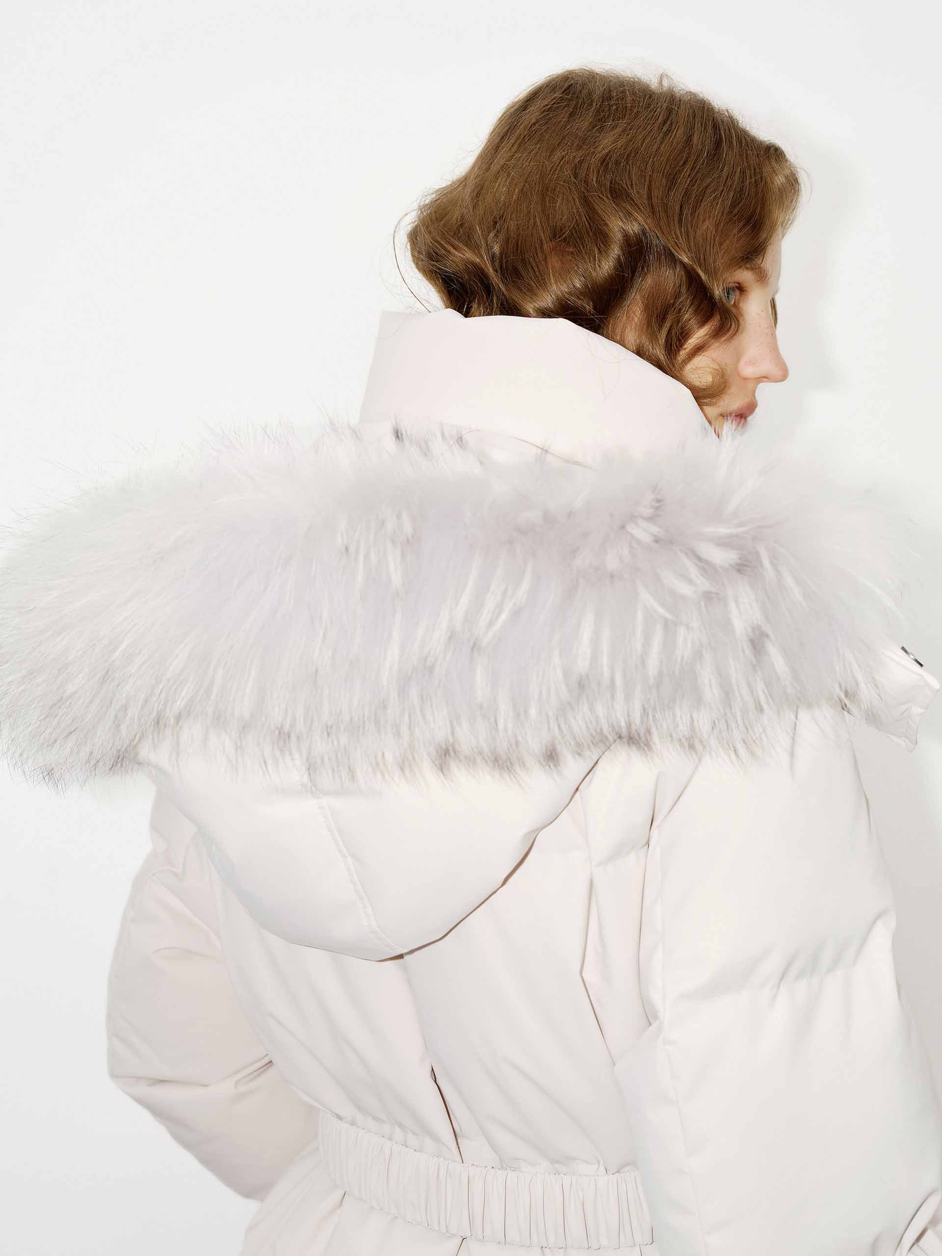 Belted Quilted Down Coat - Image 8