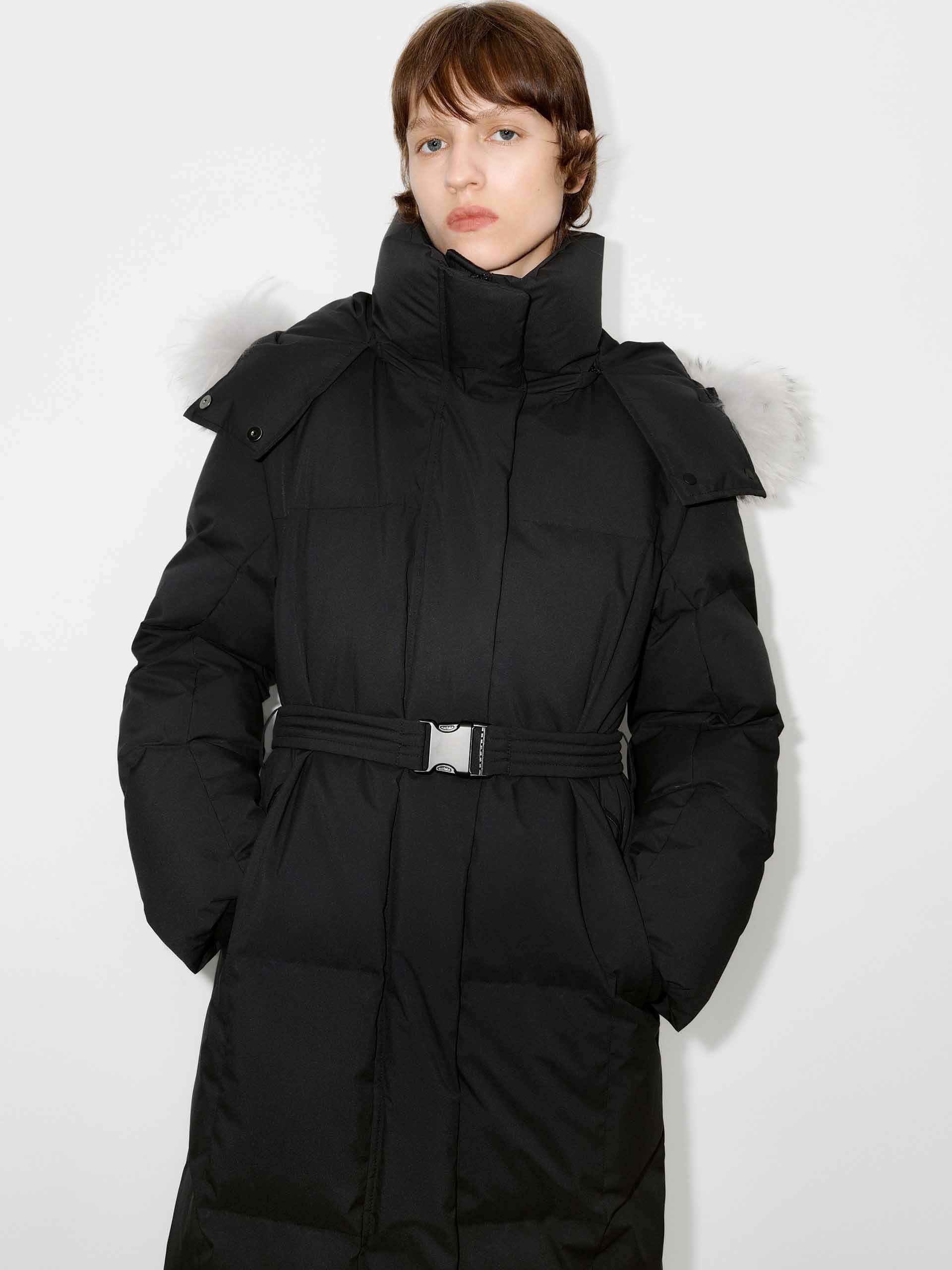 Belted Quilted Down Coat - Image 9