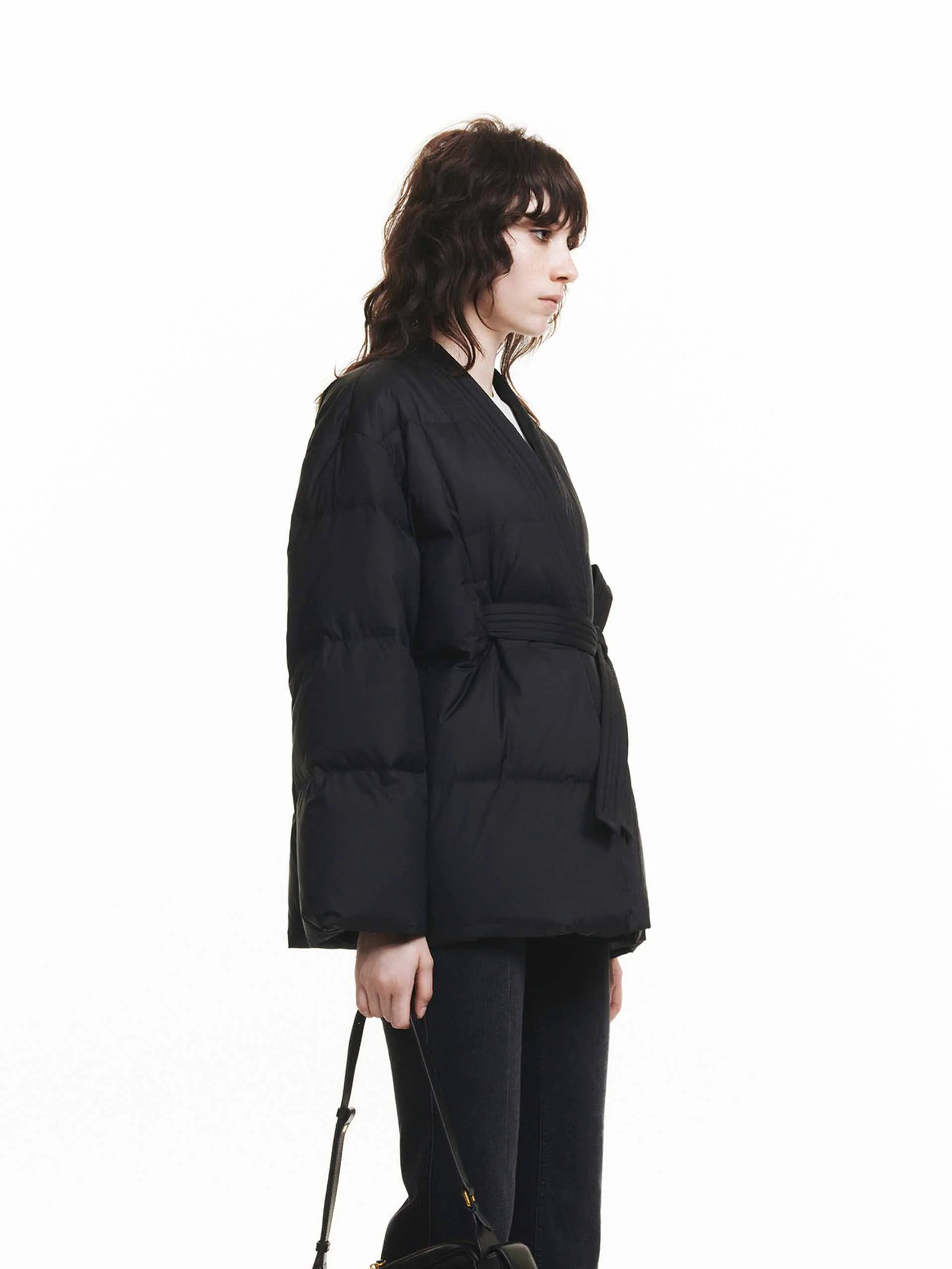 Belted Quilted Down jacket - Image 15