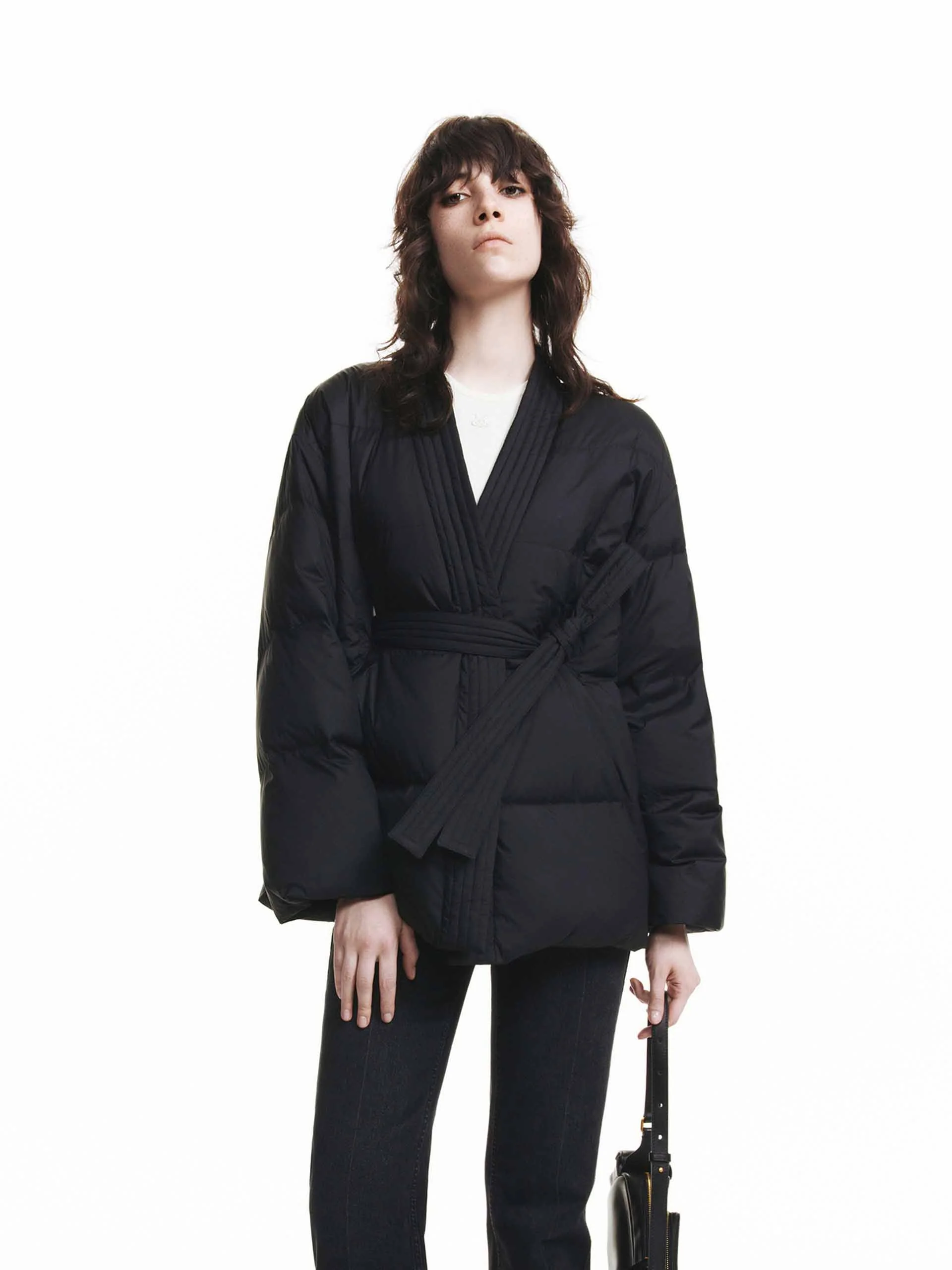 Belted Quilted Down jacket - Image 9