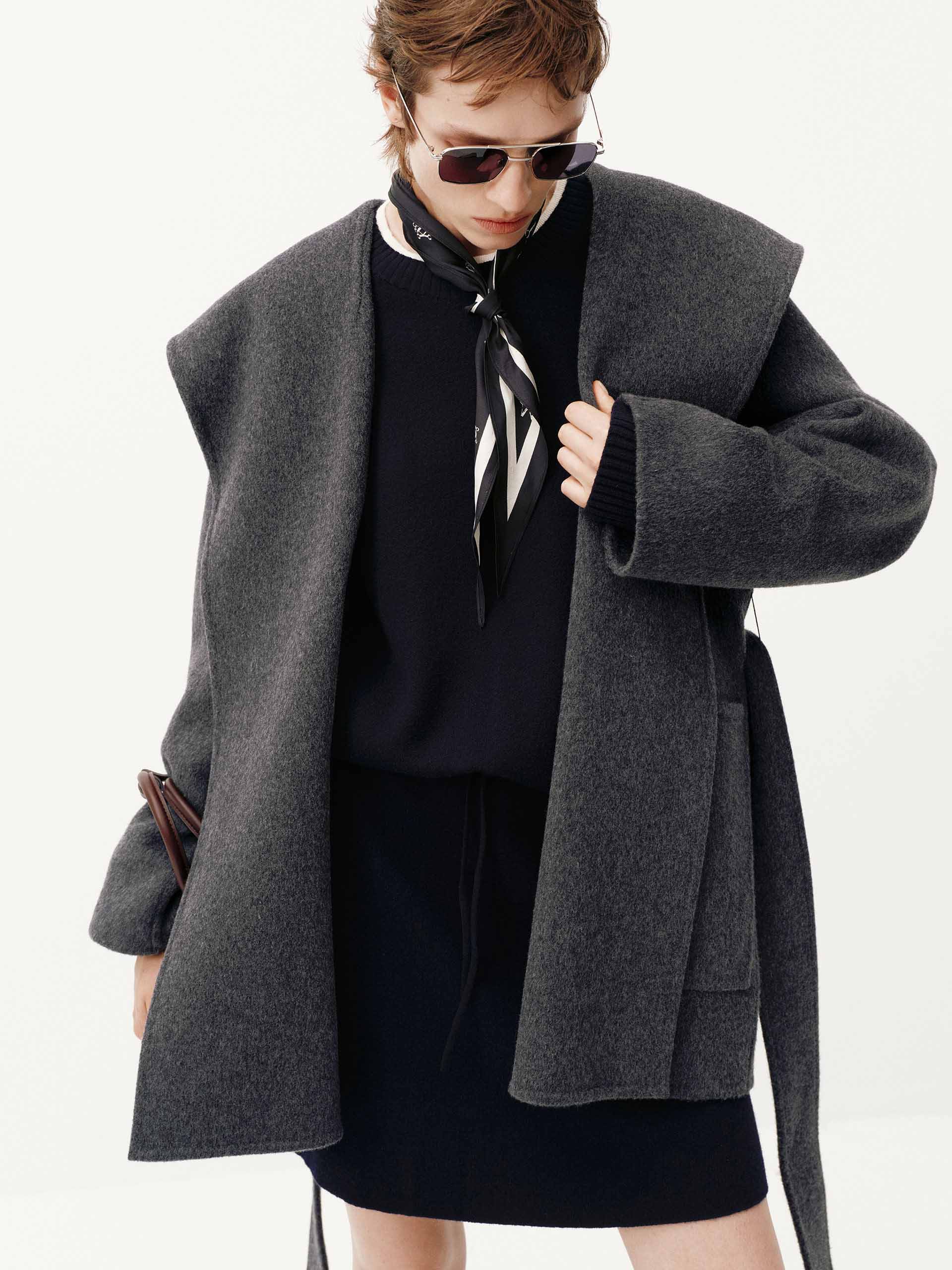Belted Wool Blend Coat - Image 10