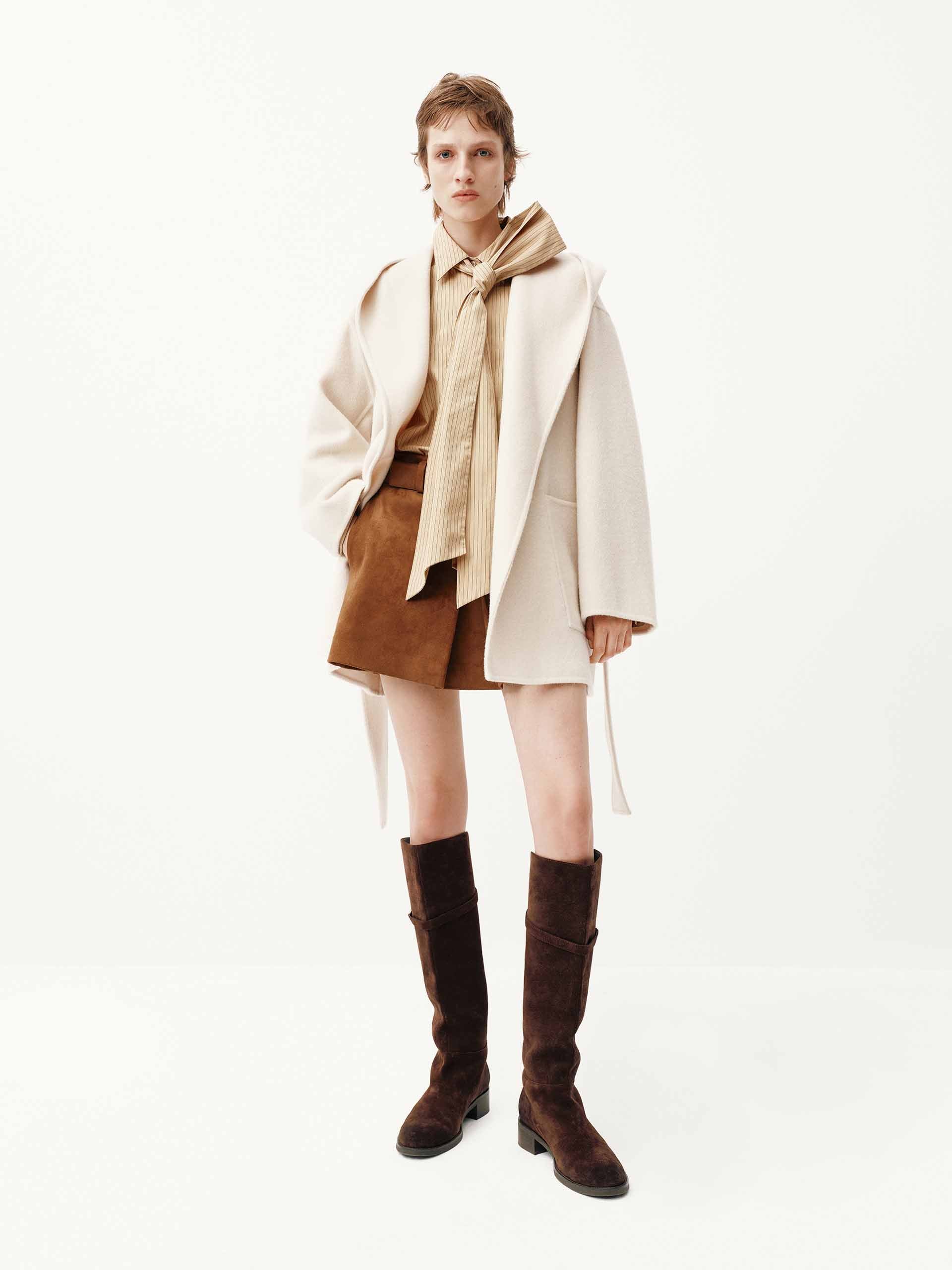 Belted Wool Blend Coat - Image 2