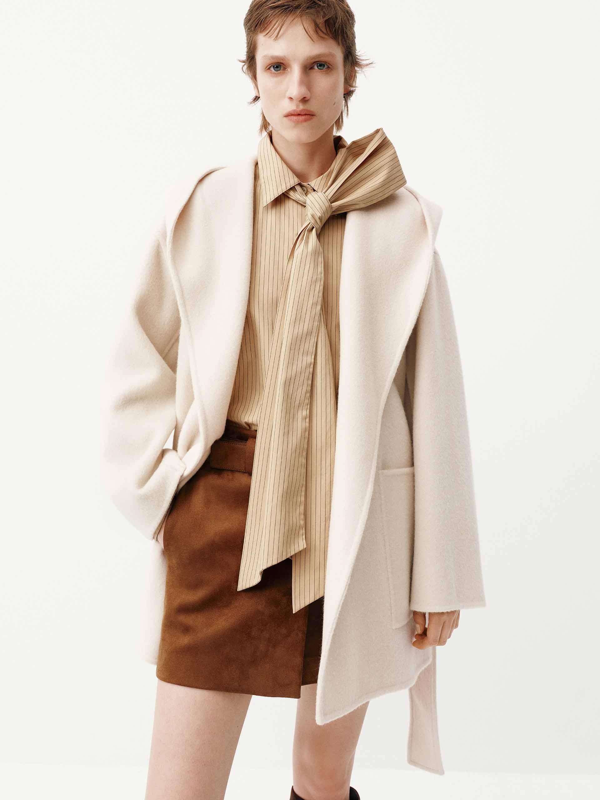 Belted Wool Blend Coat - Image 3
