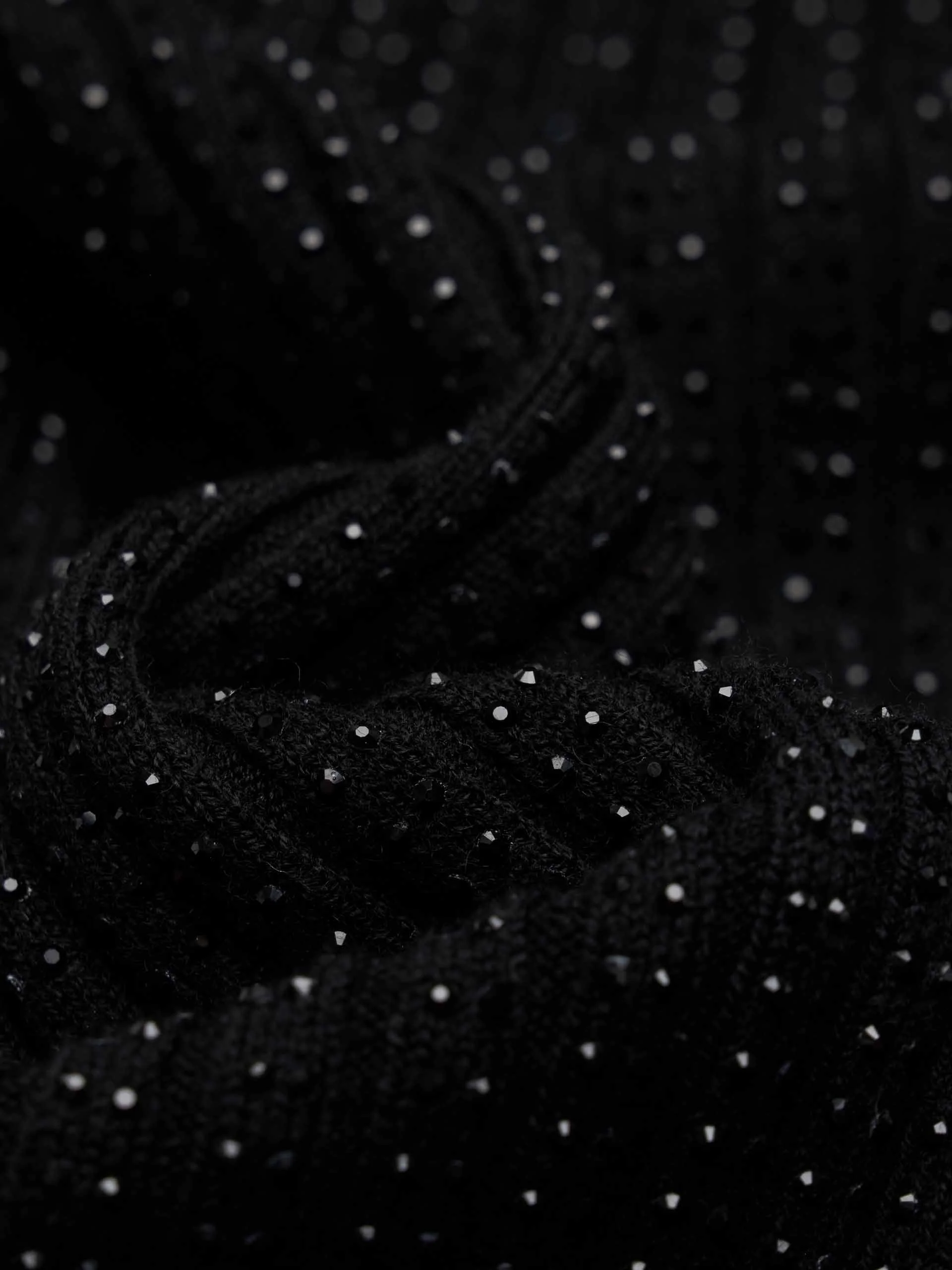Black Rhinestone Sleeveless Dress - Image 4