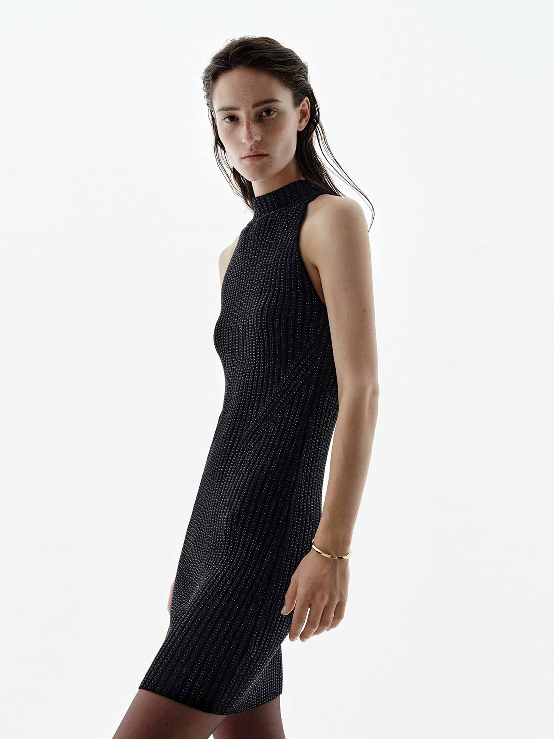 Black Rhinestone Sleeveless Dress - Image 7