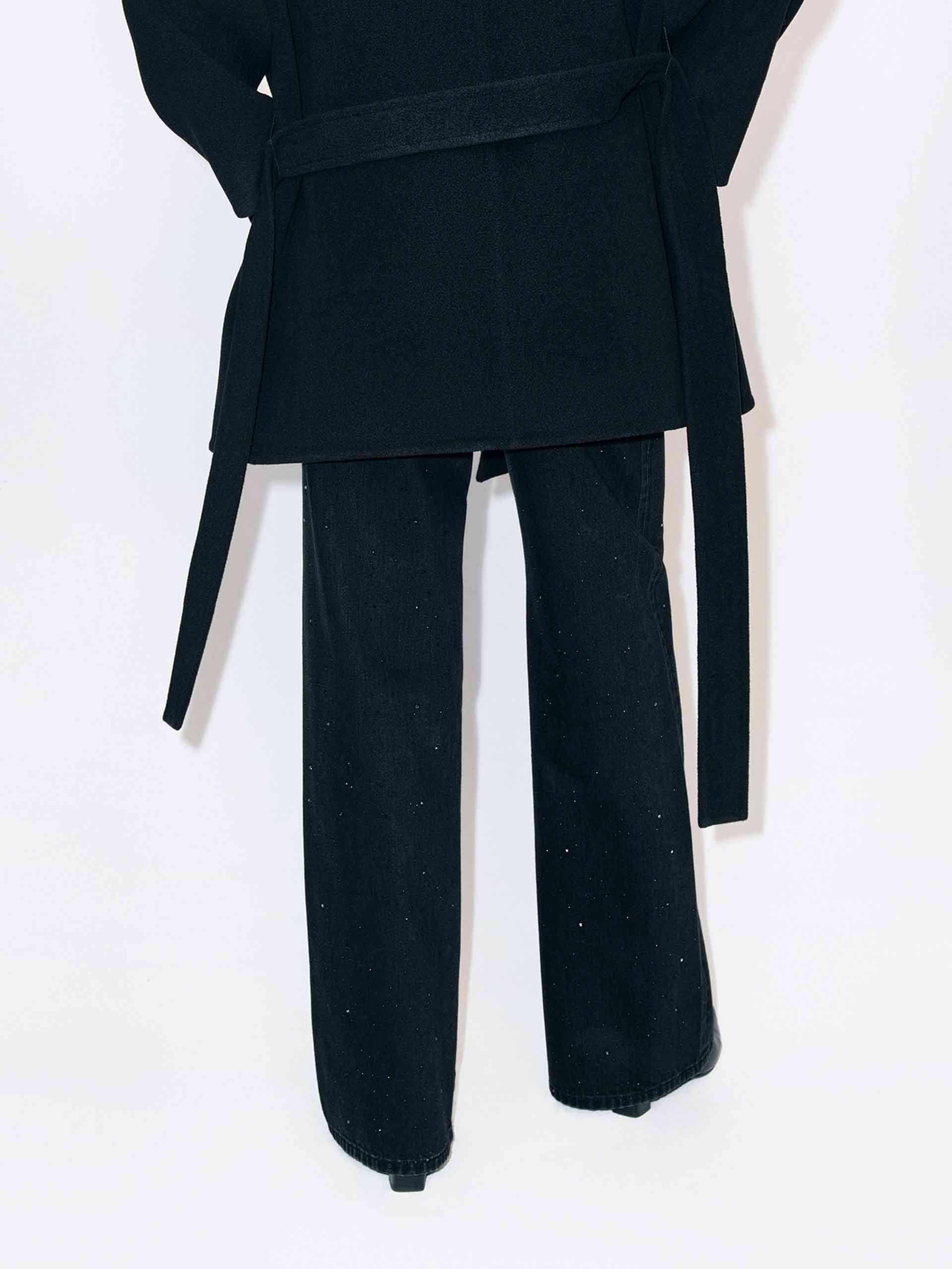 Black Rhinestone Straight Jeans - Image 6