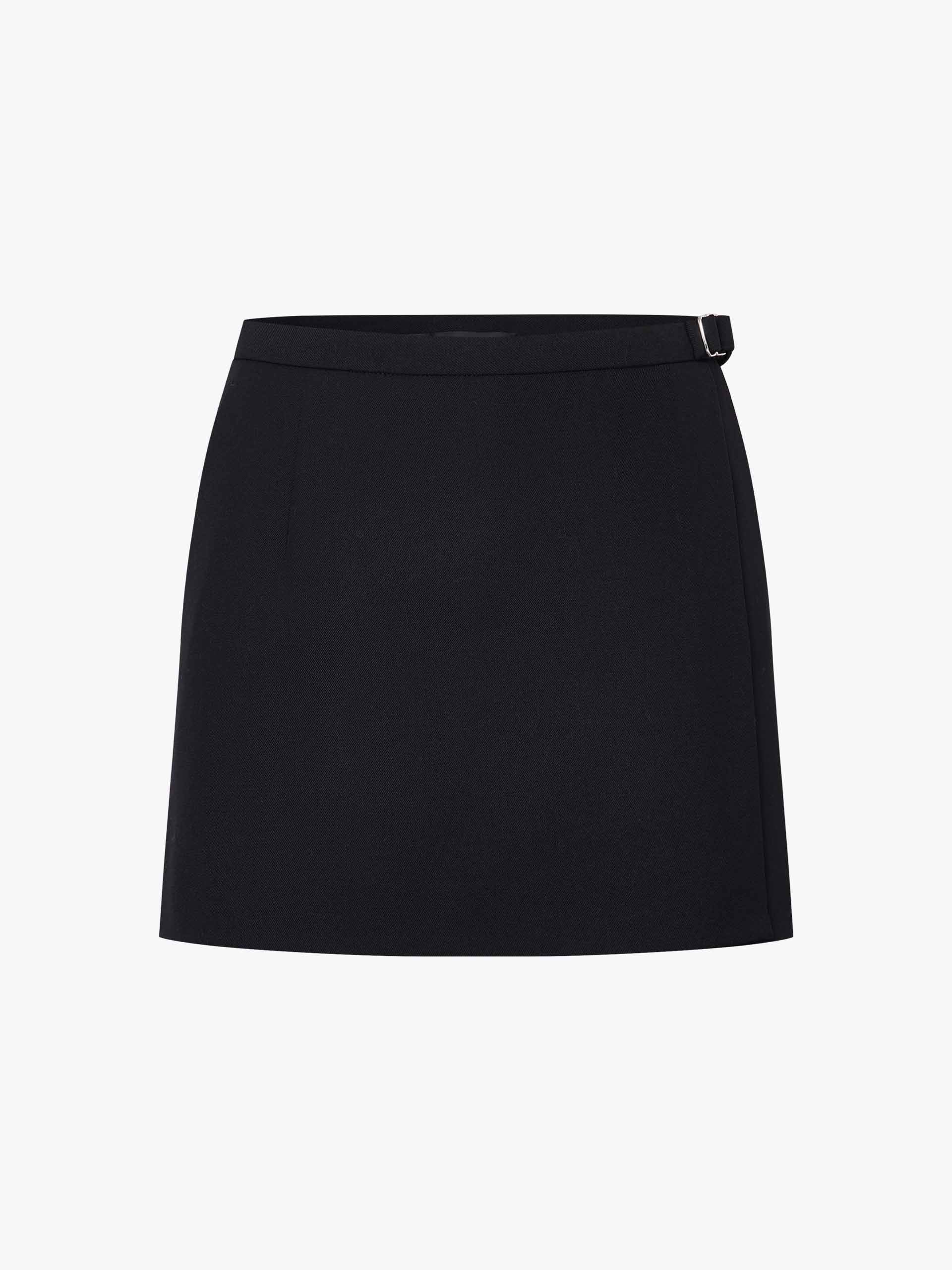 Black Wrap Detail Shorts - Image 5