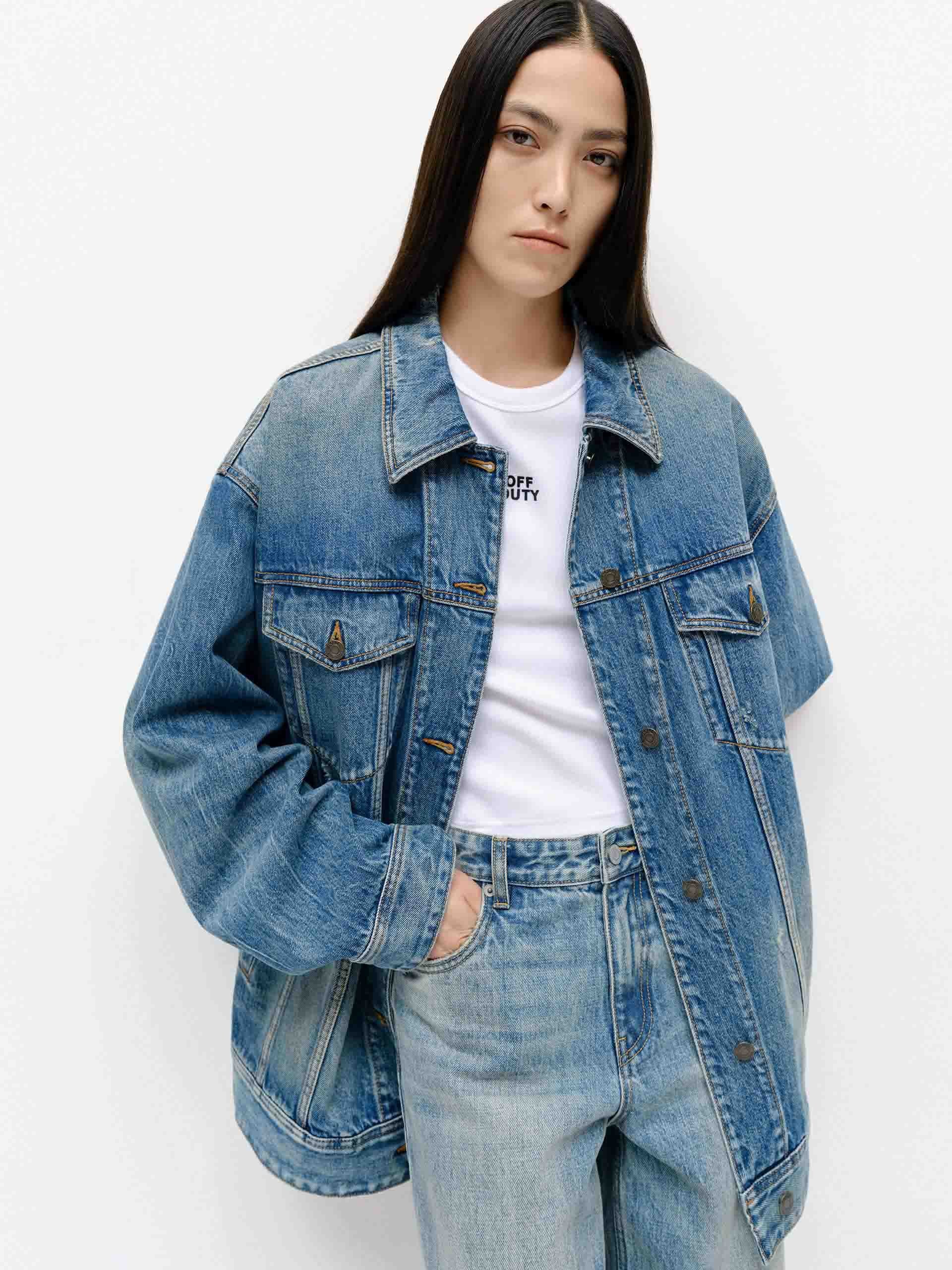 Blue Wash Loose Jacket