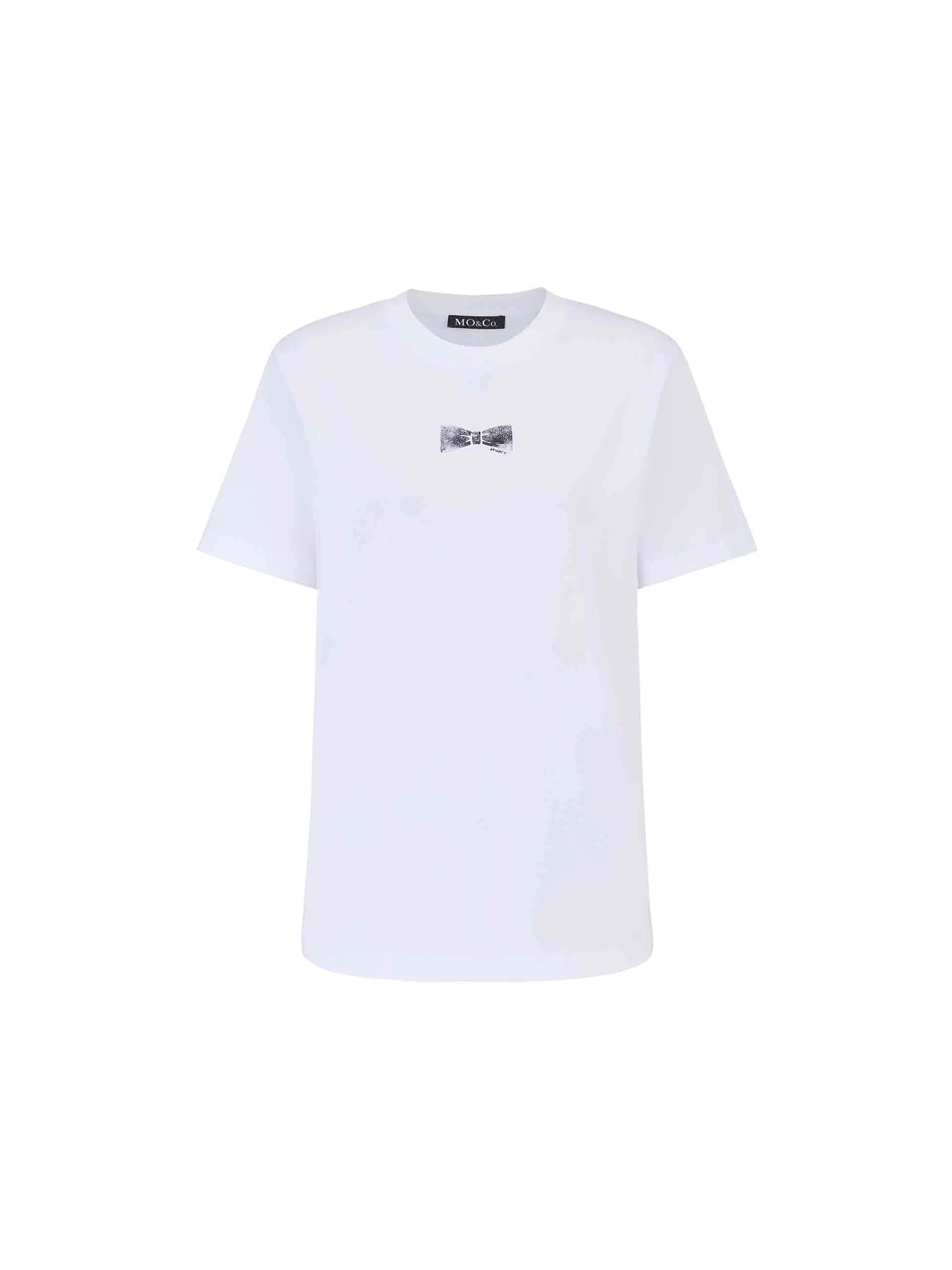 Bowknot Pattern Cotton Blend T-Shirt - Image 12